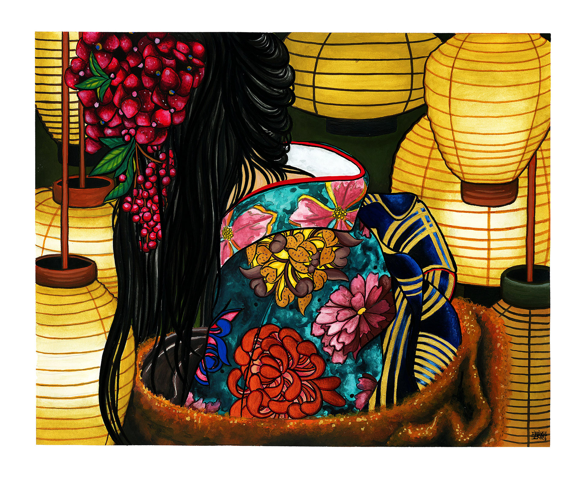 Yuka Mannami - Gouache on Paper - 2017