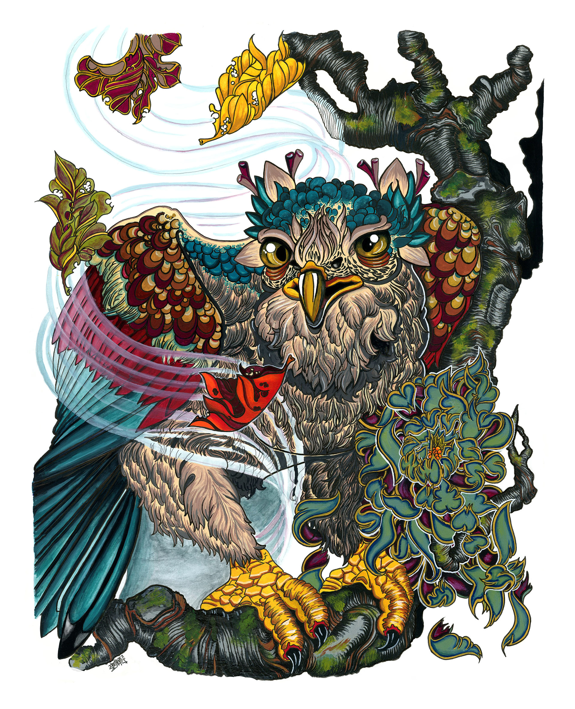 Griffin - Gouache on Paper - 2017