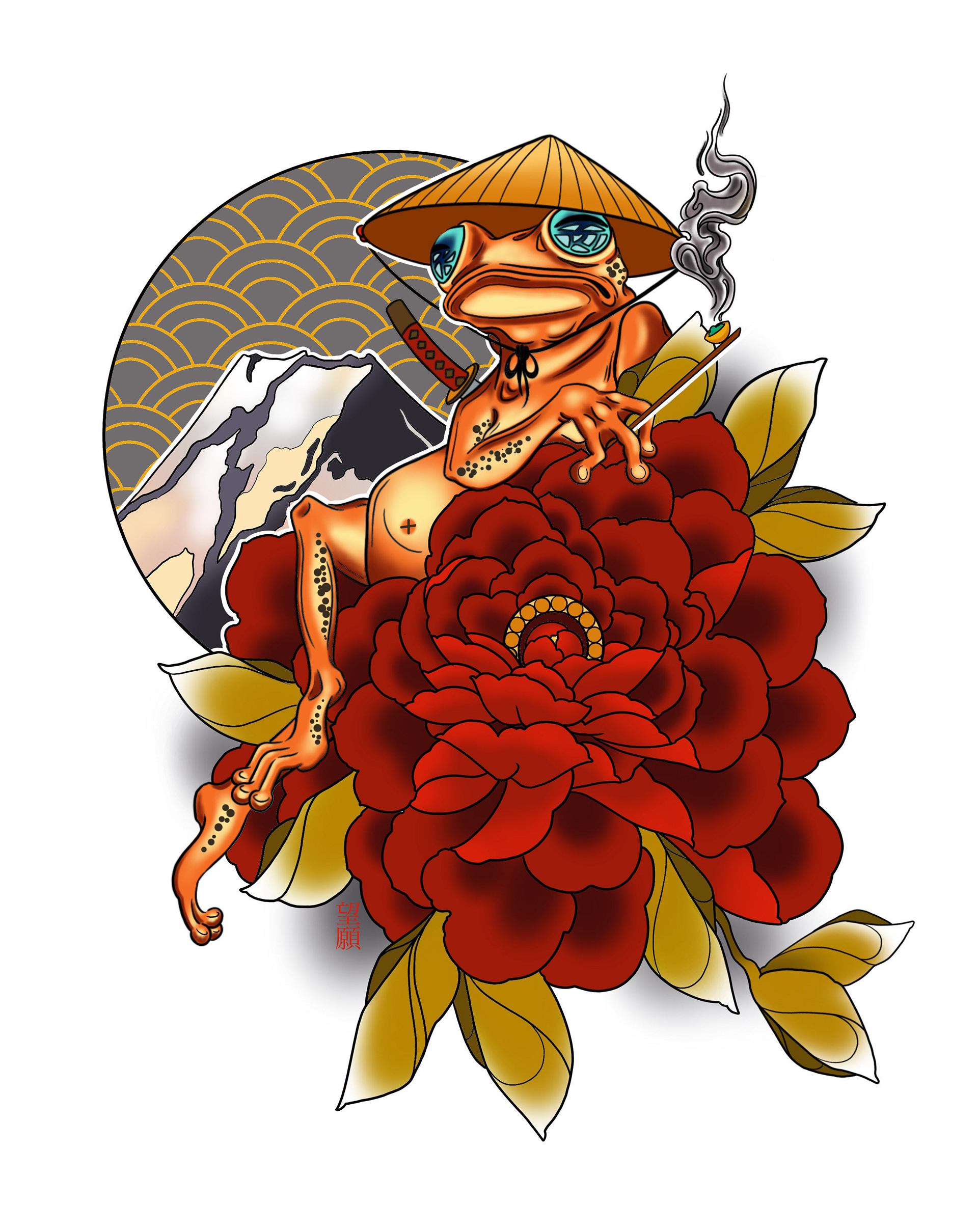 Mt Fuji Froggo - 2020 - Digital Painting