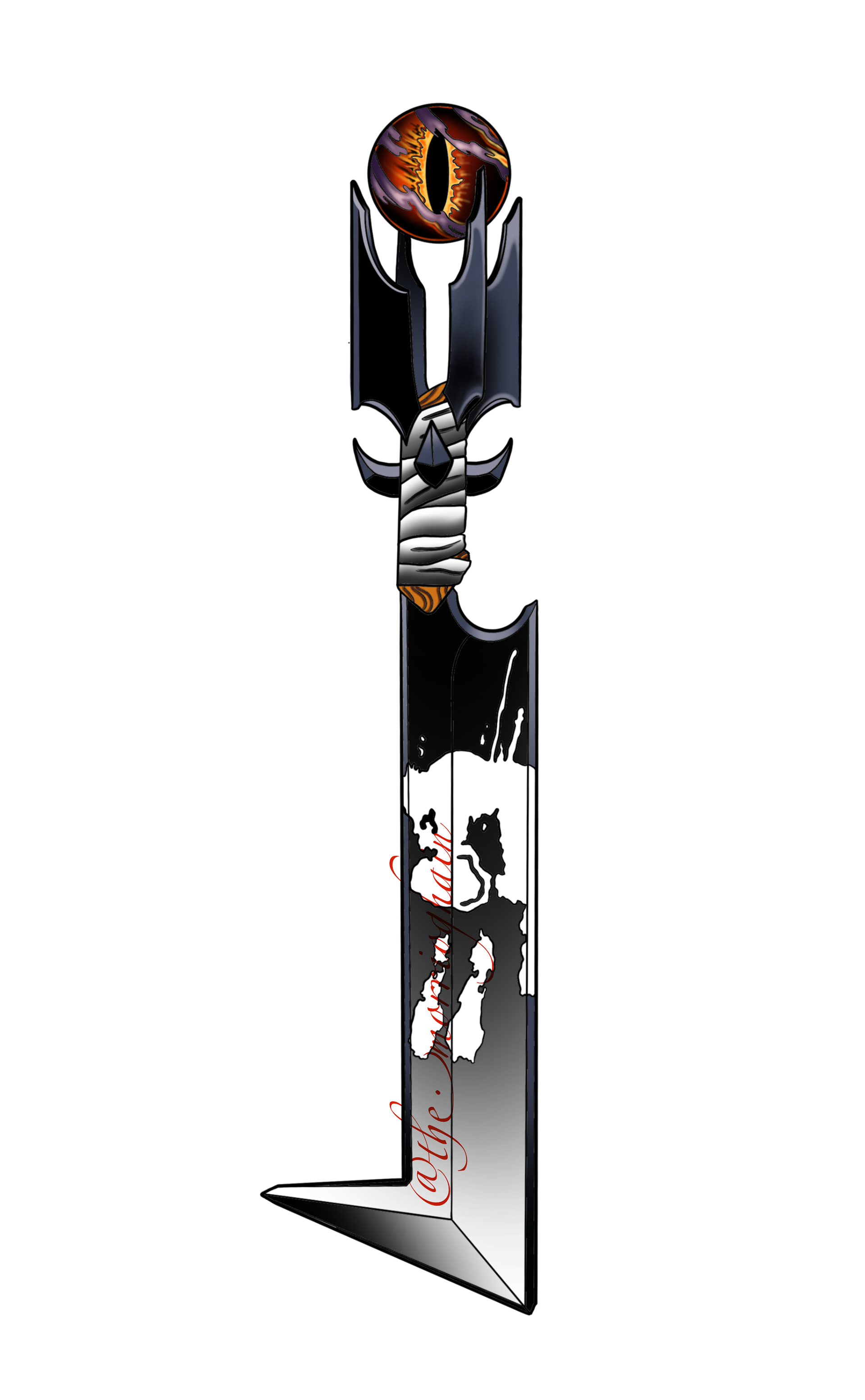 Orc Blade x Palantir x White Hand of Saruman - Lord of the Rings - 8-10 inches