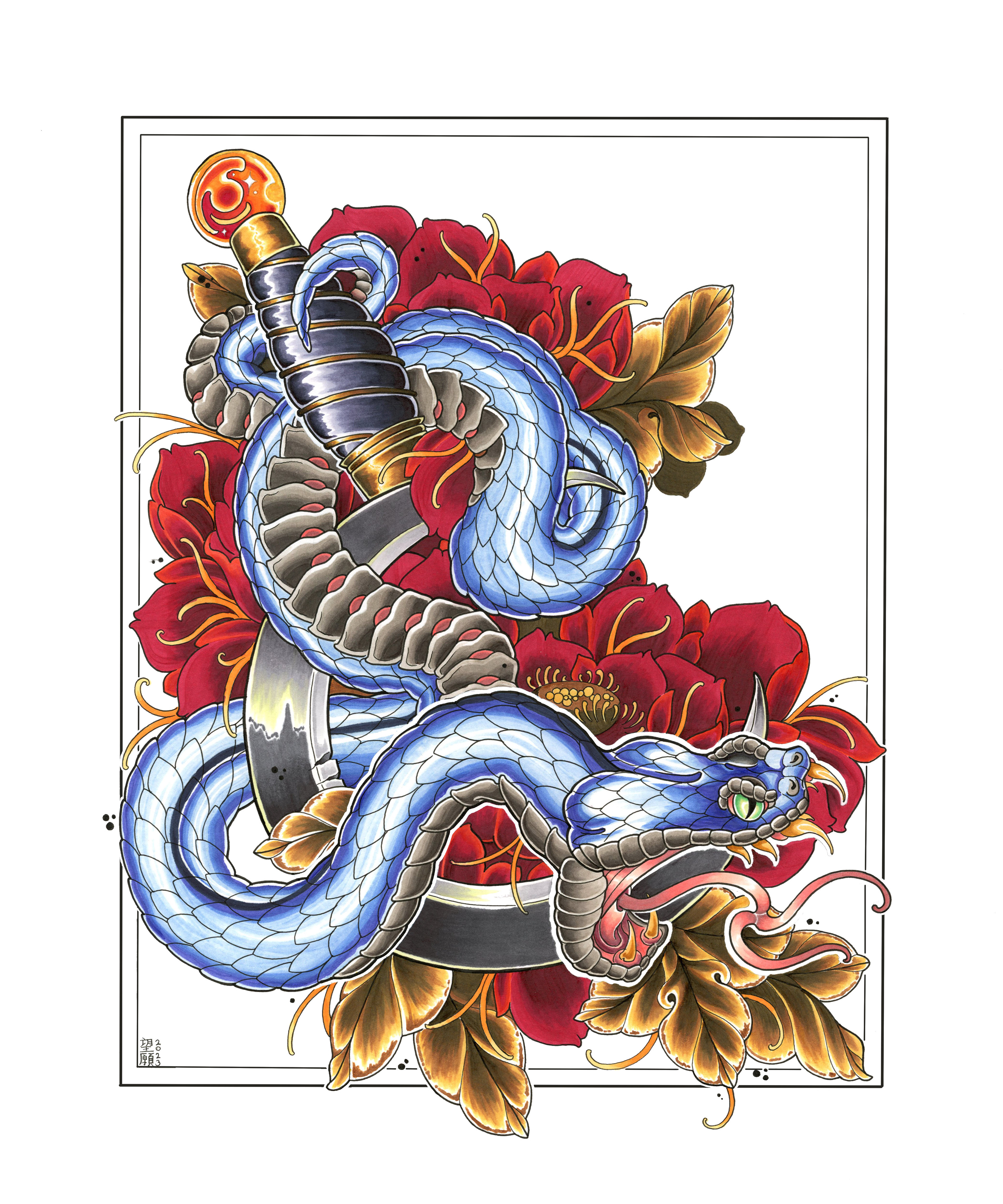 Kama to Hebi - Full Thigh Piece