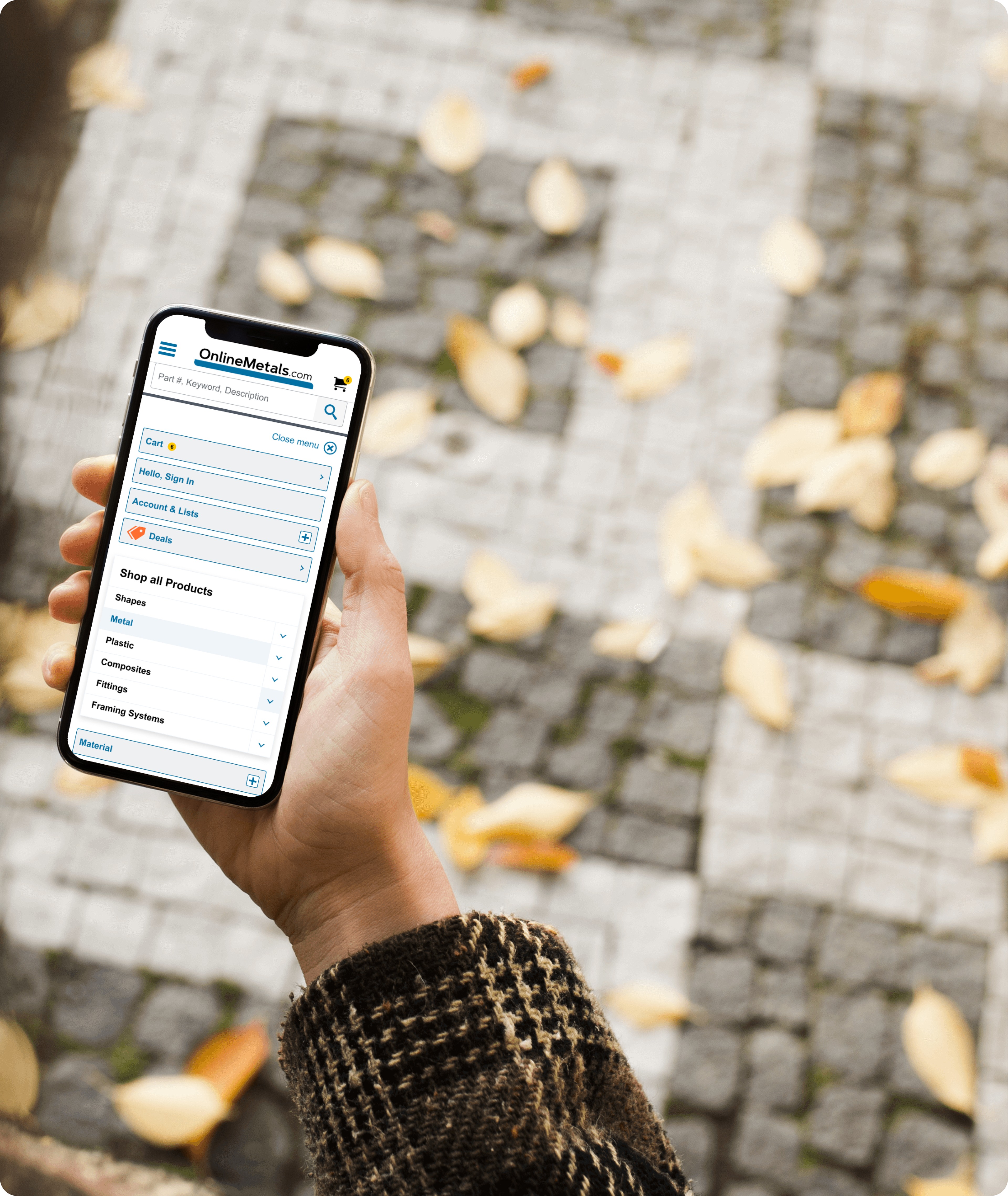 Mobile Responsive Mockup - Hamburger Menu open