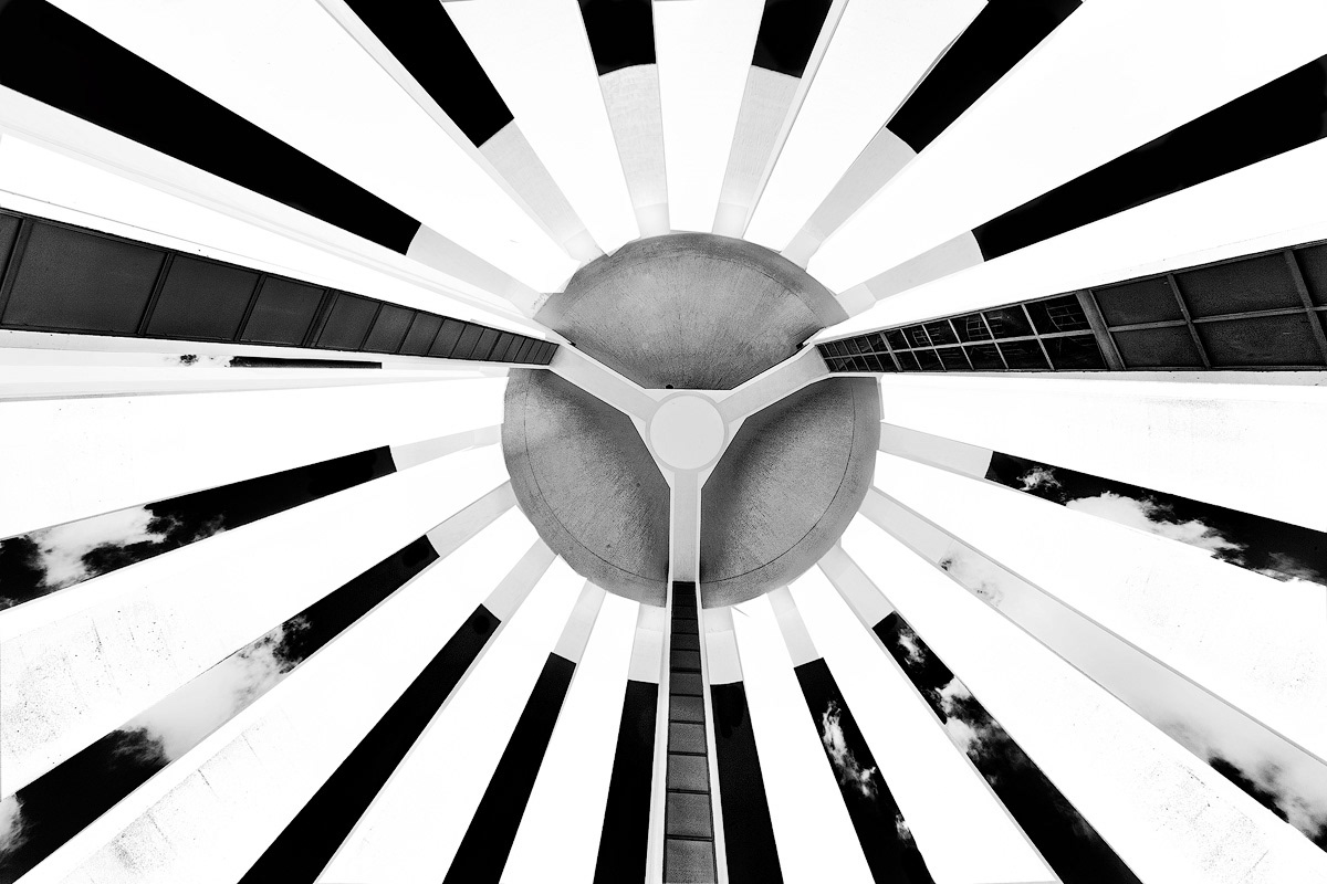 Under a water tower., Uppsala, Sweden.