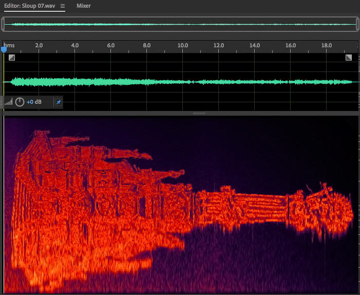 The Sloup Nejsvětější Trojice spectrogram