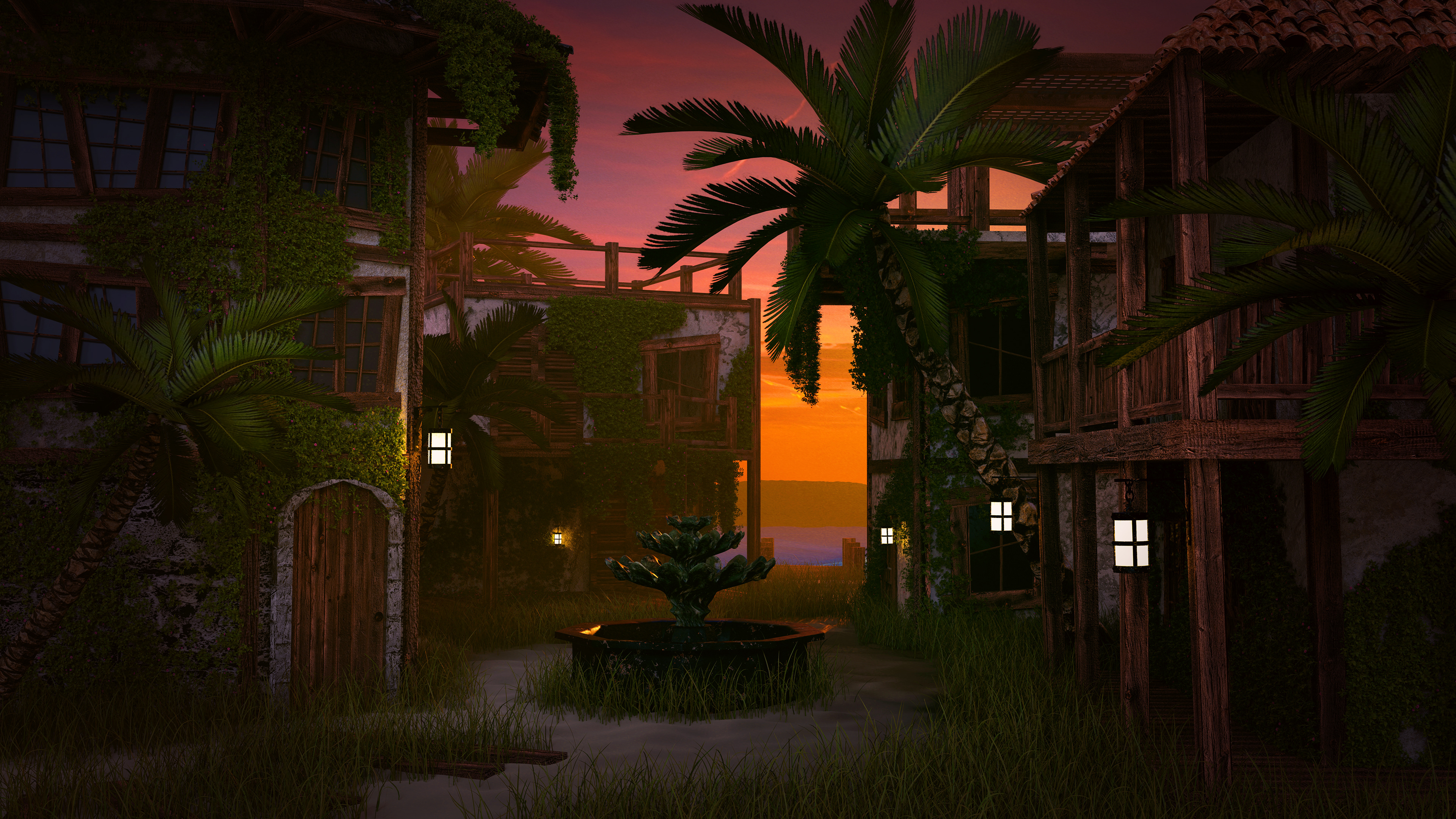 Abandoned Town - Made in Blender