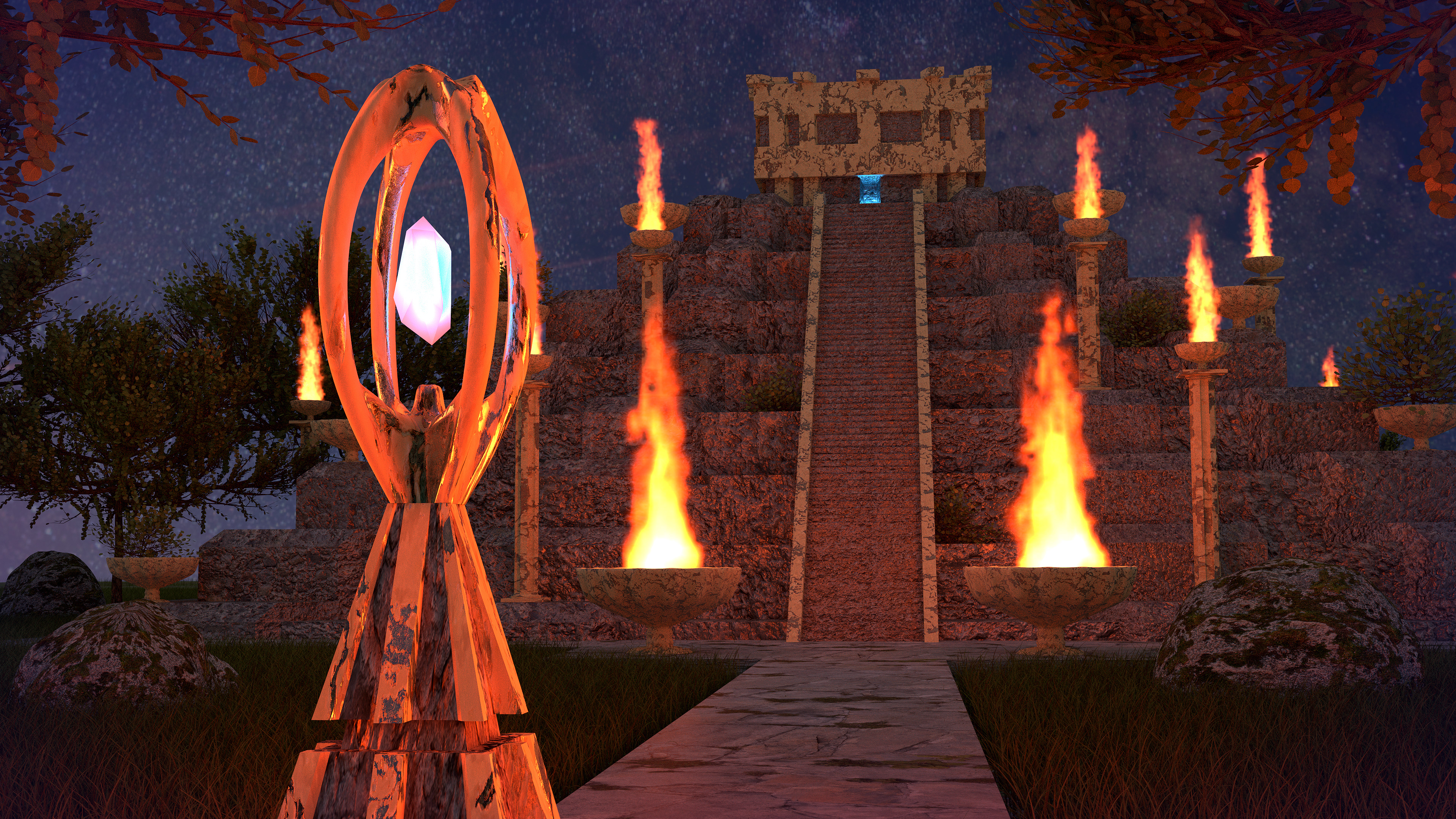 The Temple - Made in Blender