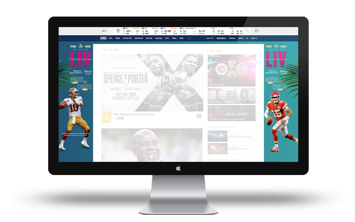 Superbowl LIV Side Banner Design