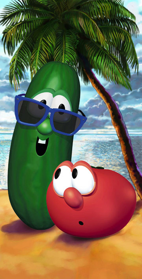 Background Painting for VeggieTales Towel