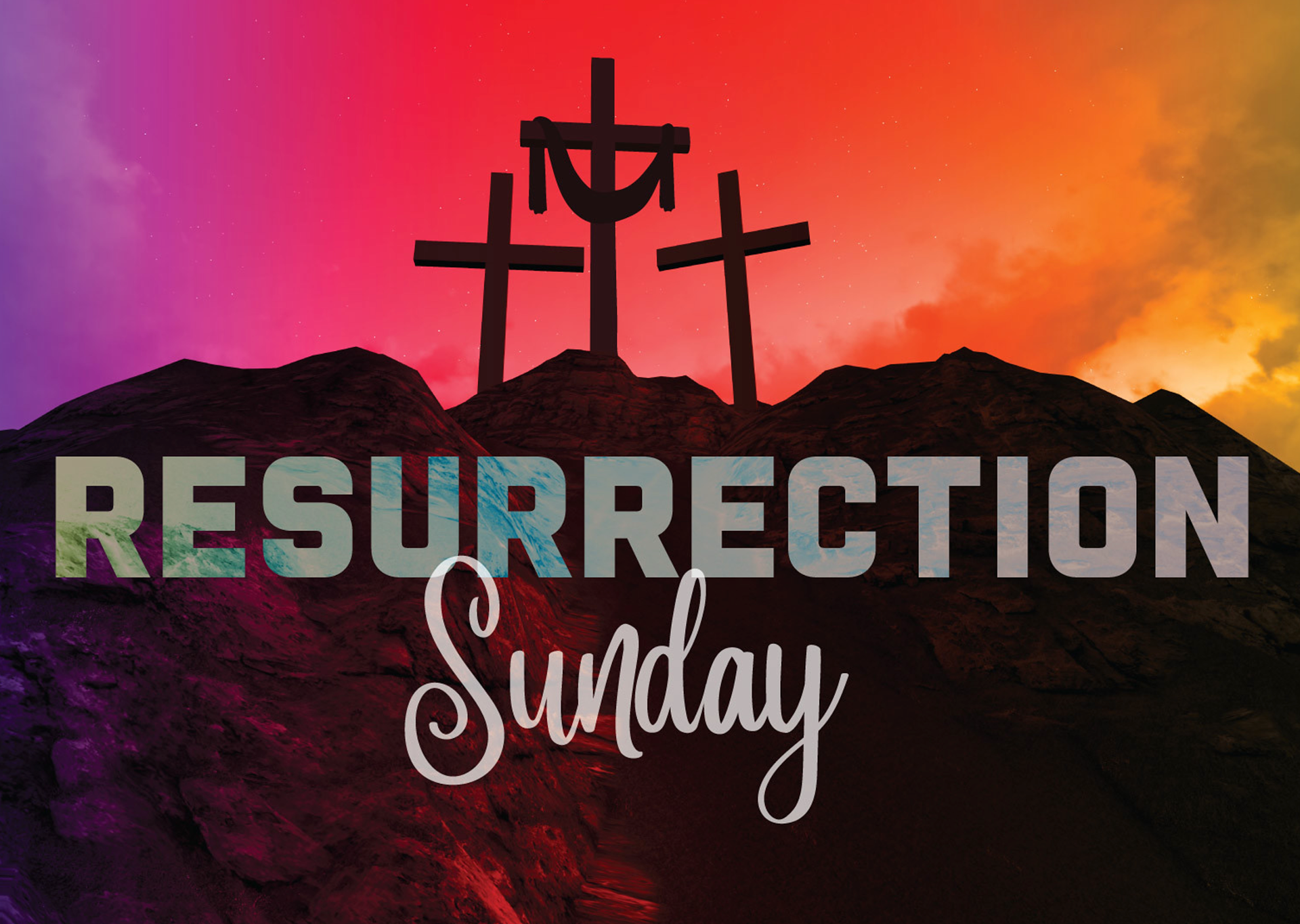 Postcard for Resurrection Sunday for local church