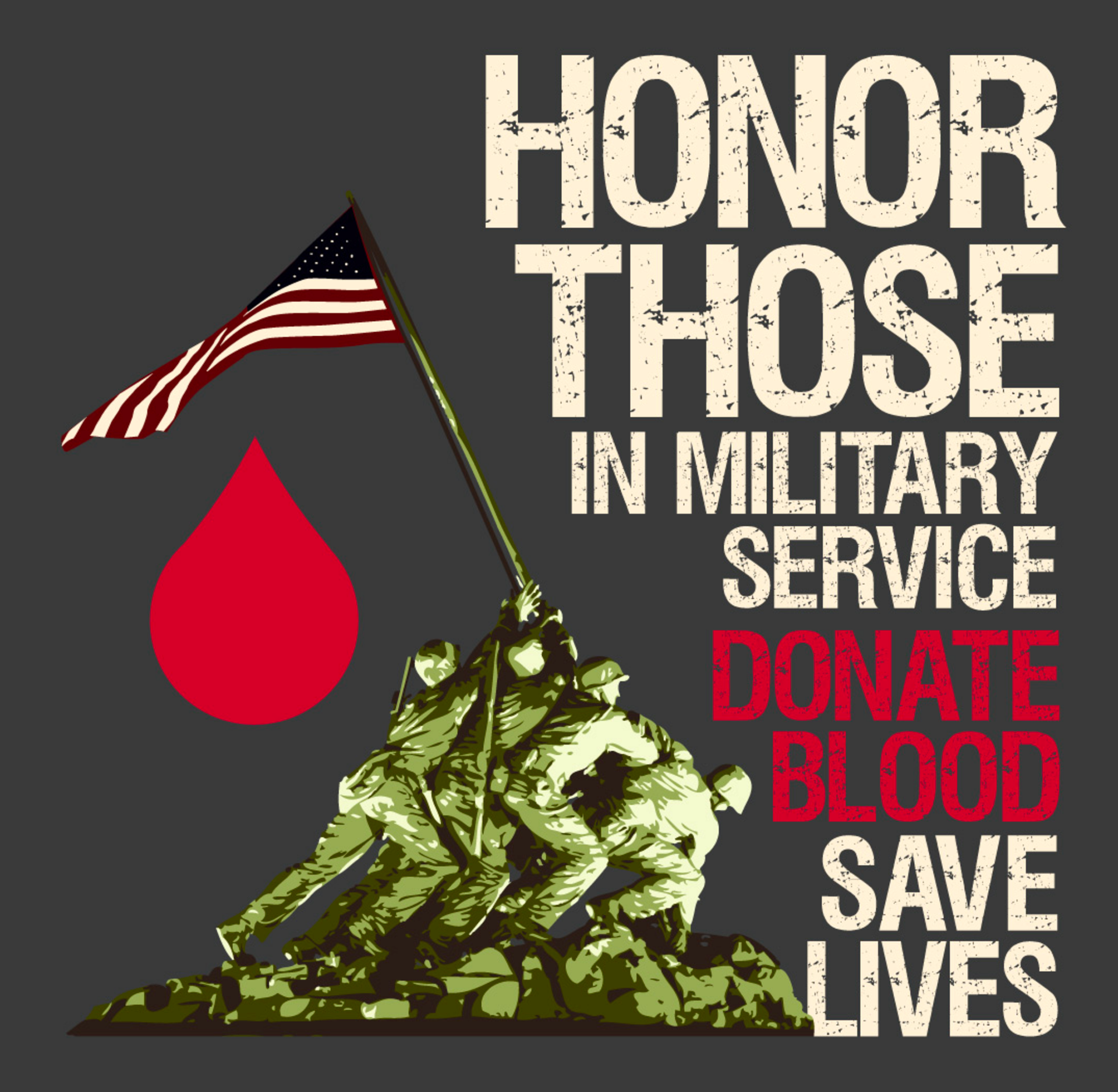 Memorial Day themed blood donor shirt