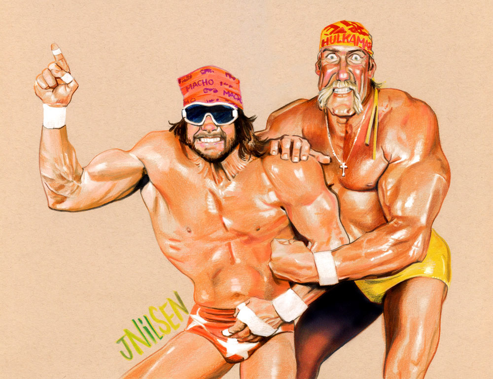 Randy Savage and Hulk Hogan