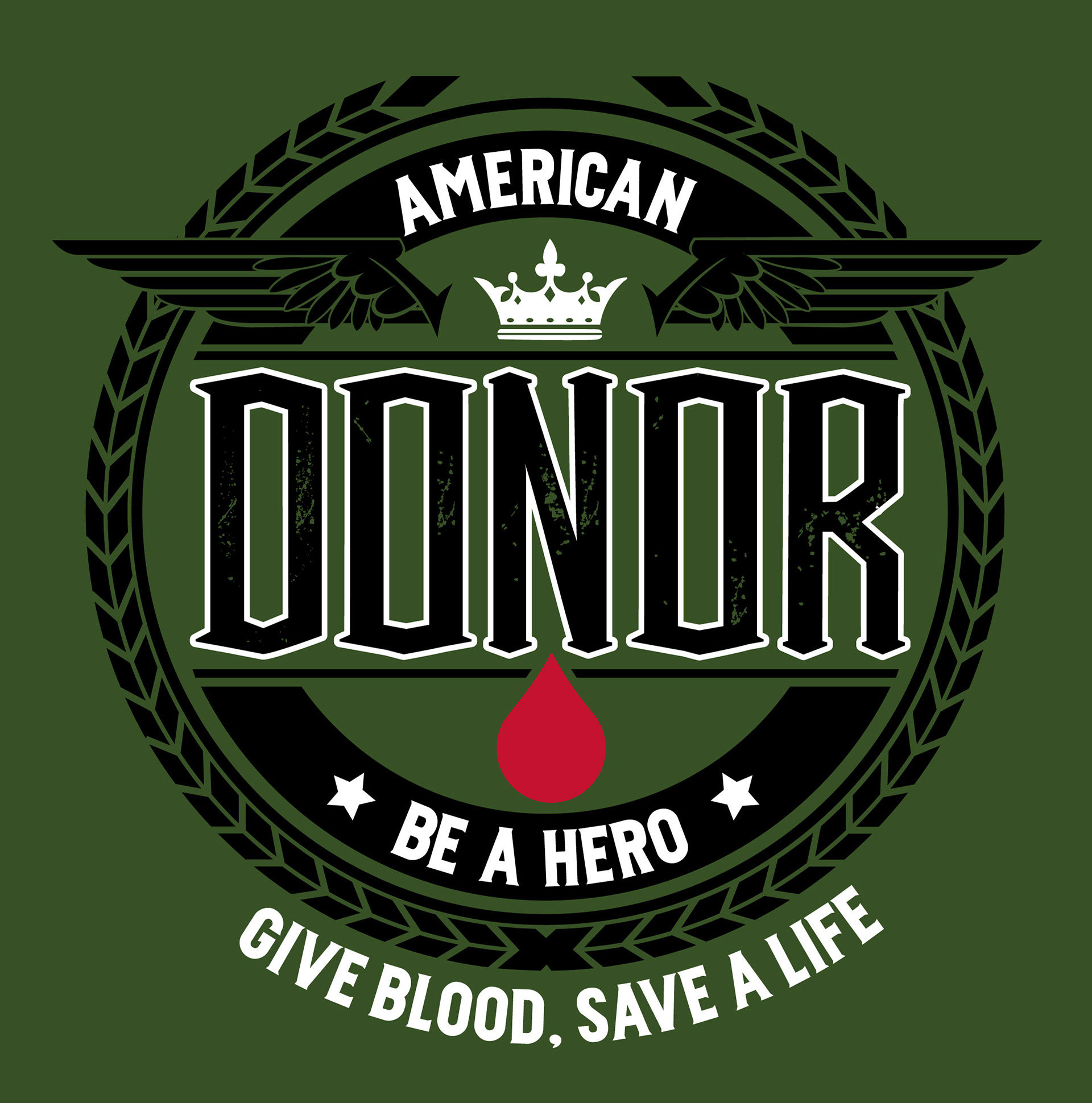 Patriotic themed blood donor shirt