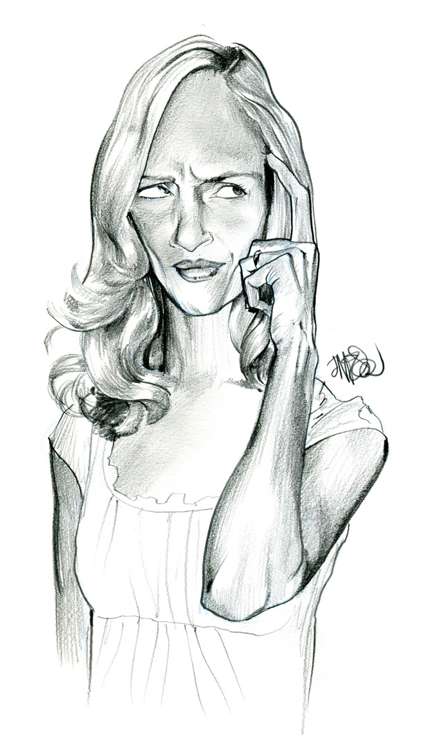 Sketch of Uma Thurman