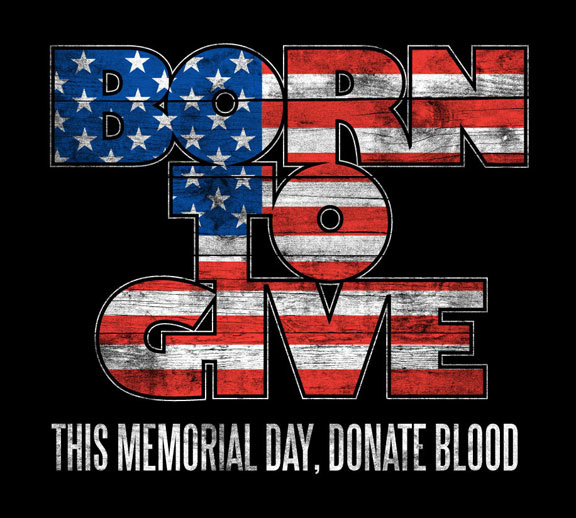 Memorial Day themed blood donor shirt