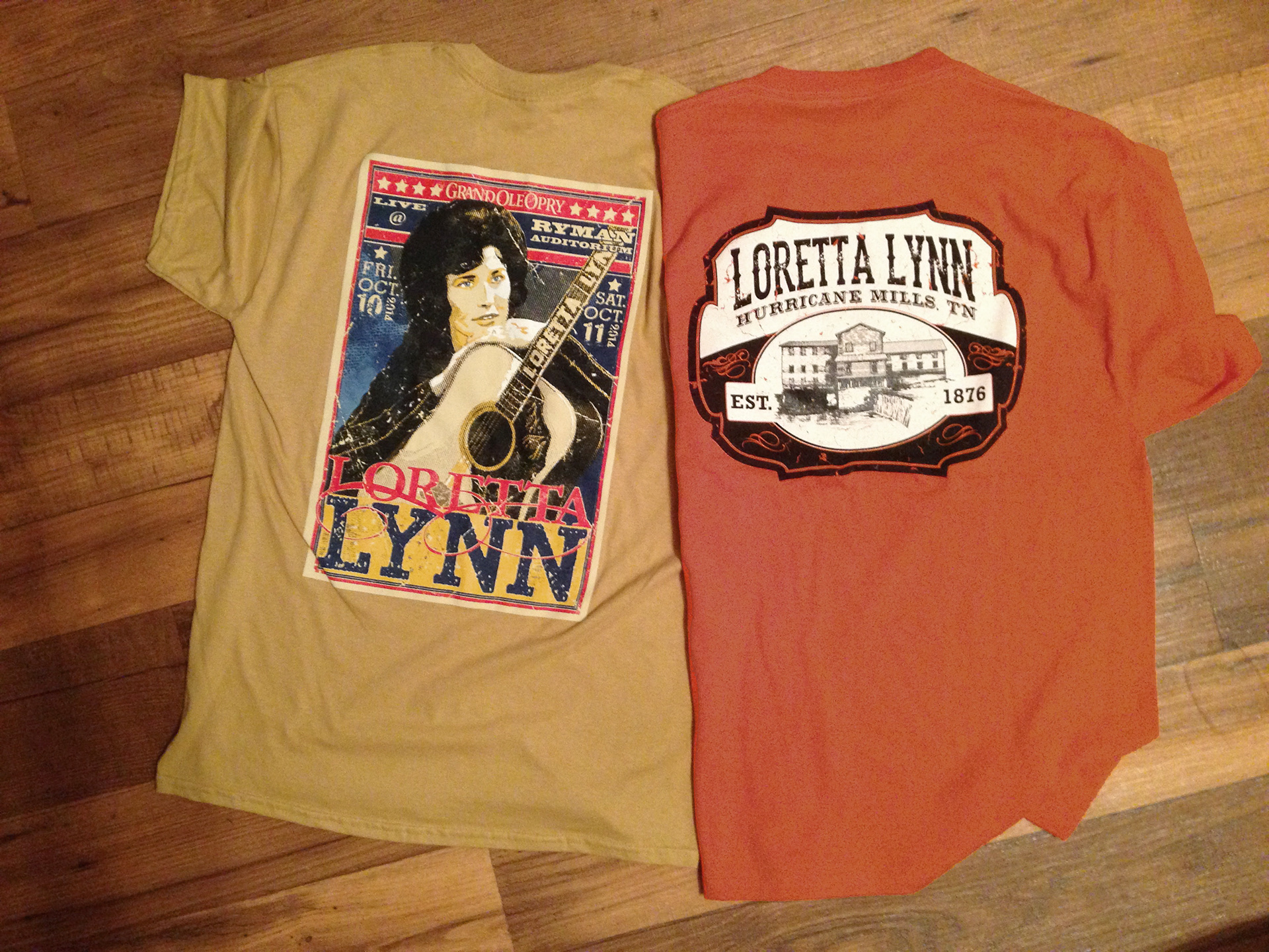 Two of many designs for Loretta Lynn. Drew the portrait of Loretta and made it vector art.