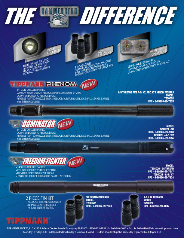 Sell Sheet for various barrels