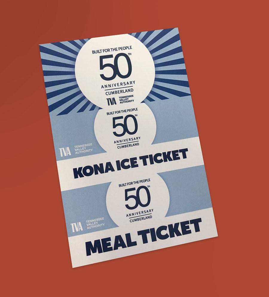 For an event, a perforated lanyard for tickets to be used