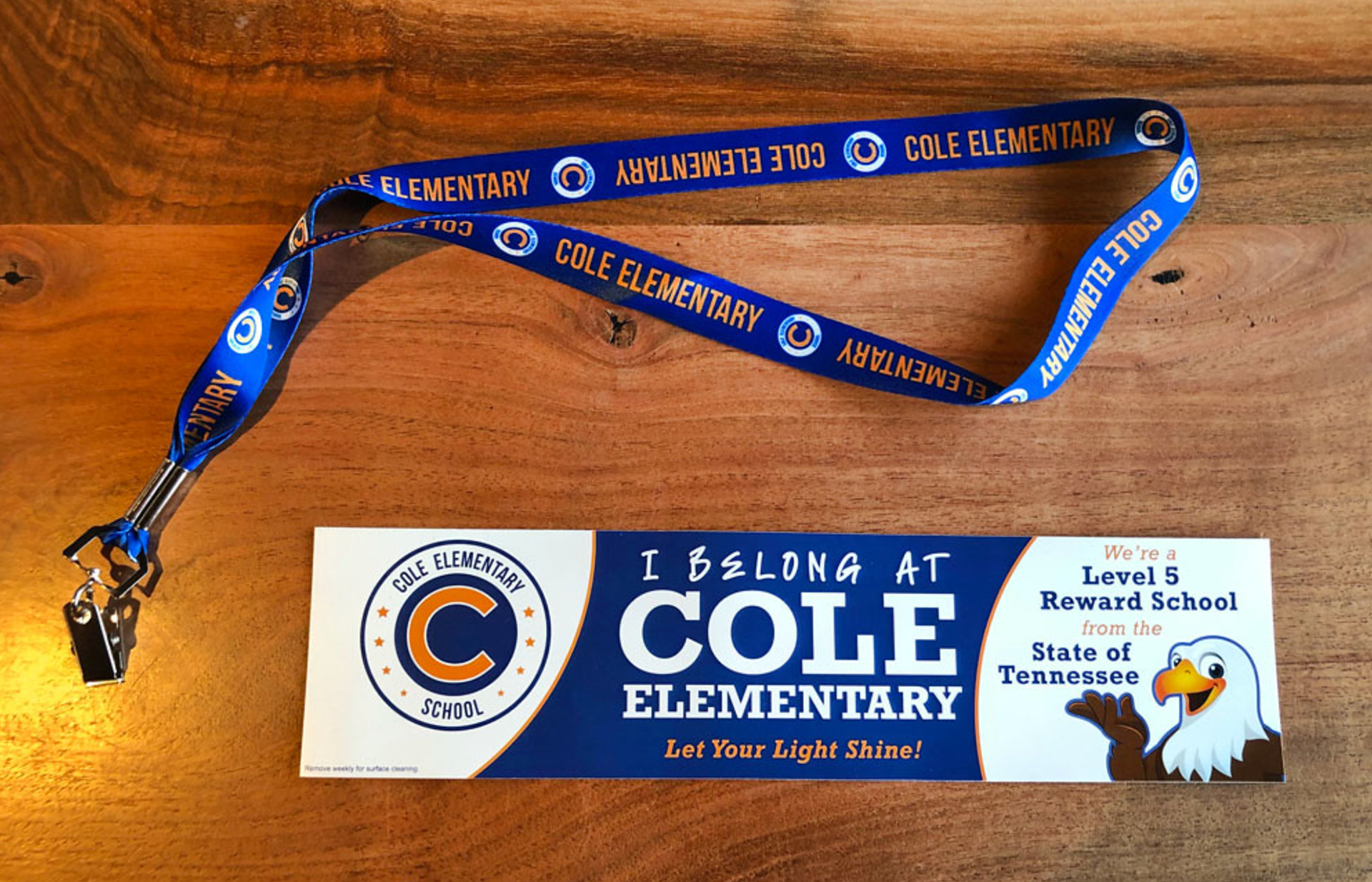 Made Eagle mascot and designed the Style for Cole Elementary