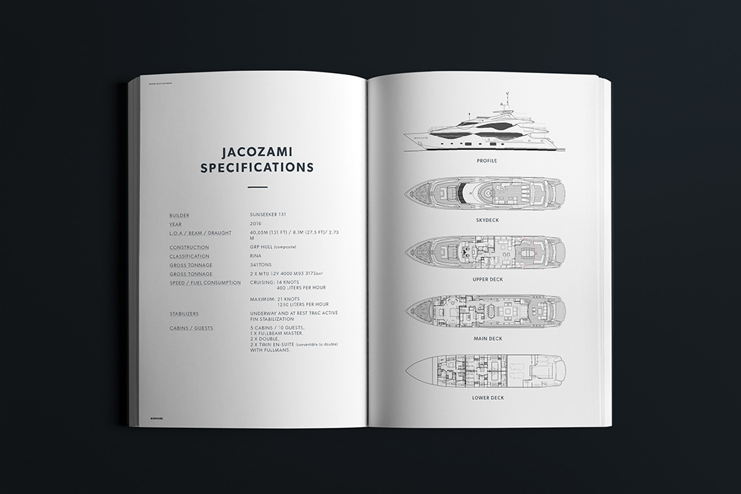 guest book yacht jacozami © studio apostille