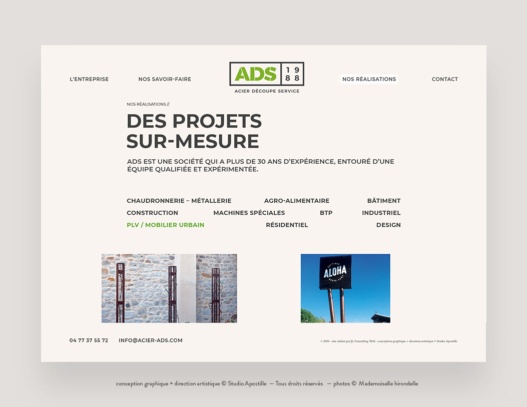 ads-acier-découpe-sercice-web-design-studio-apostille