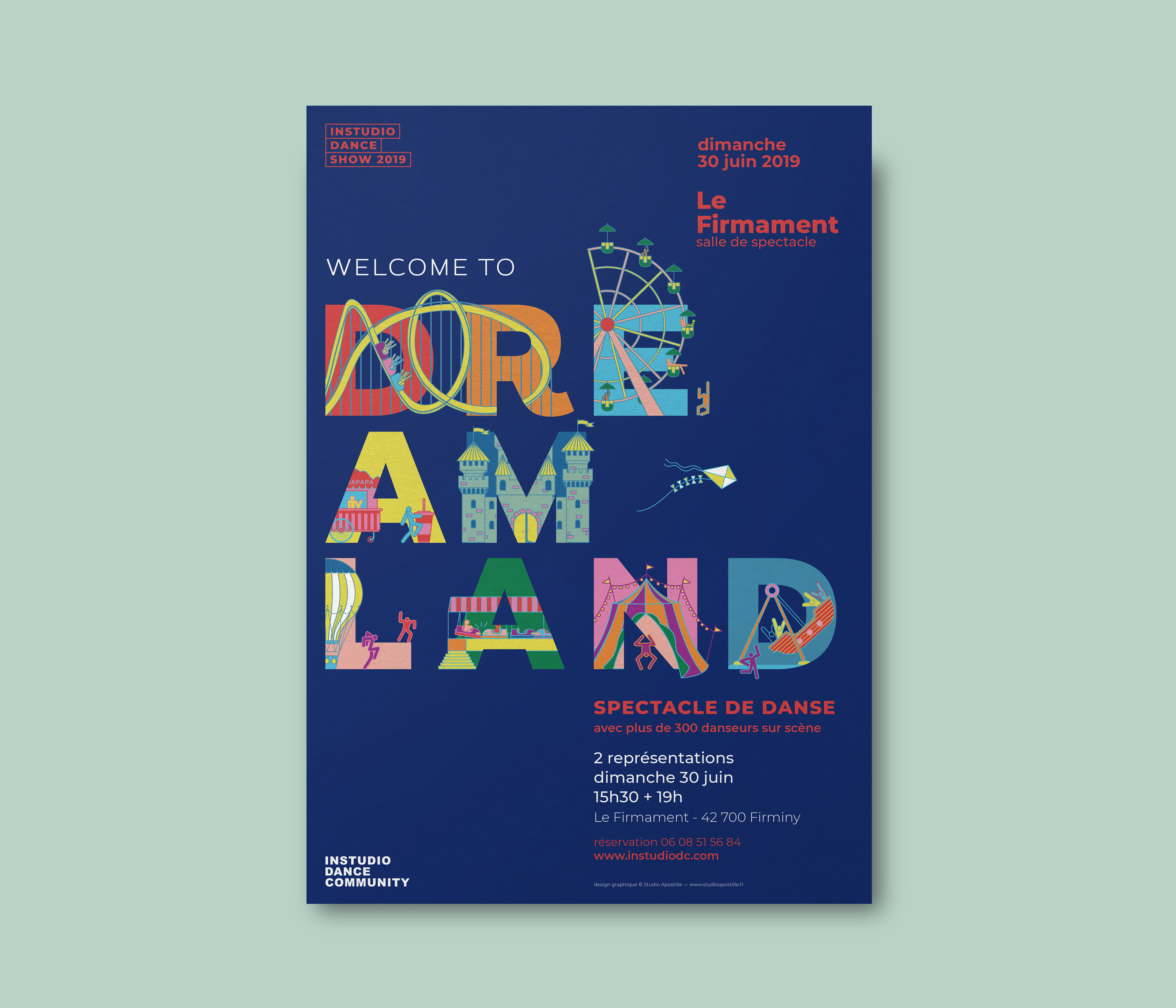 affiche de l'école de danse IDC - ©Studio Apostille