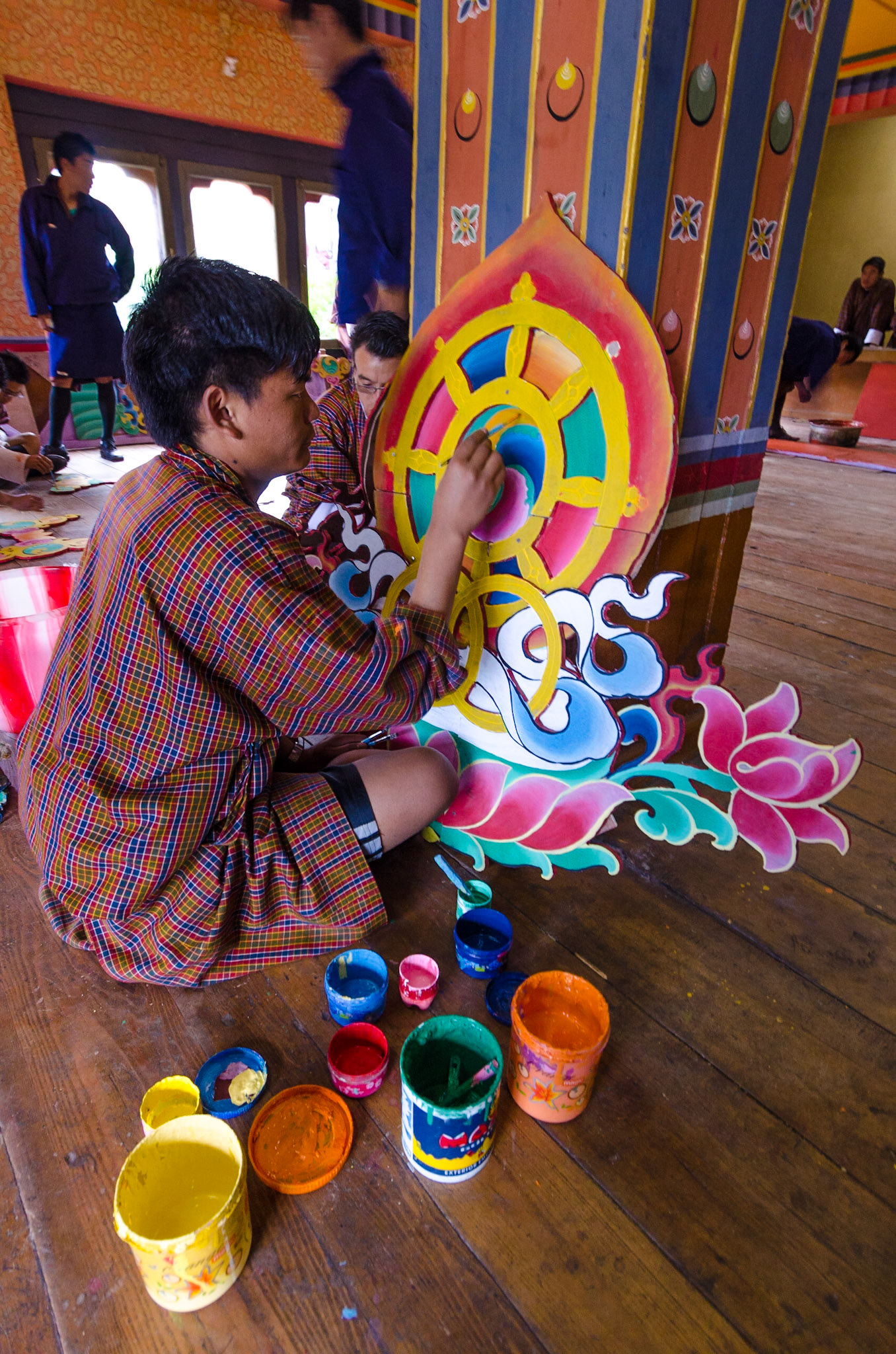 Painter at Thimpu art school