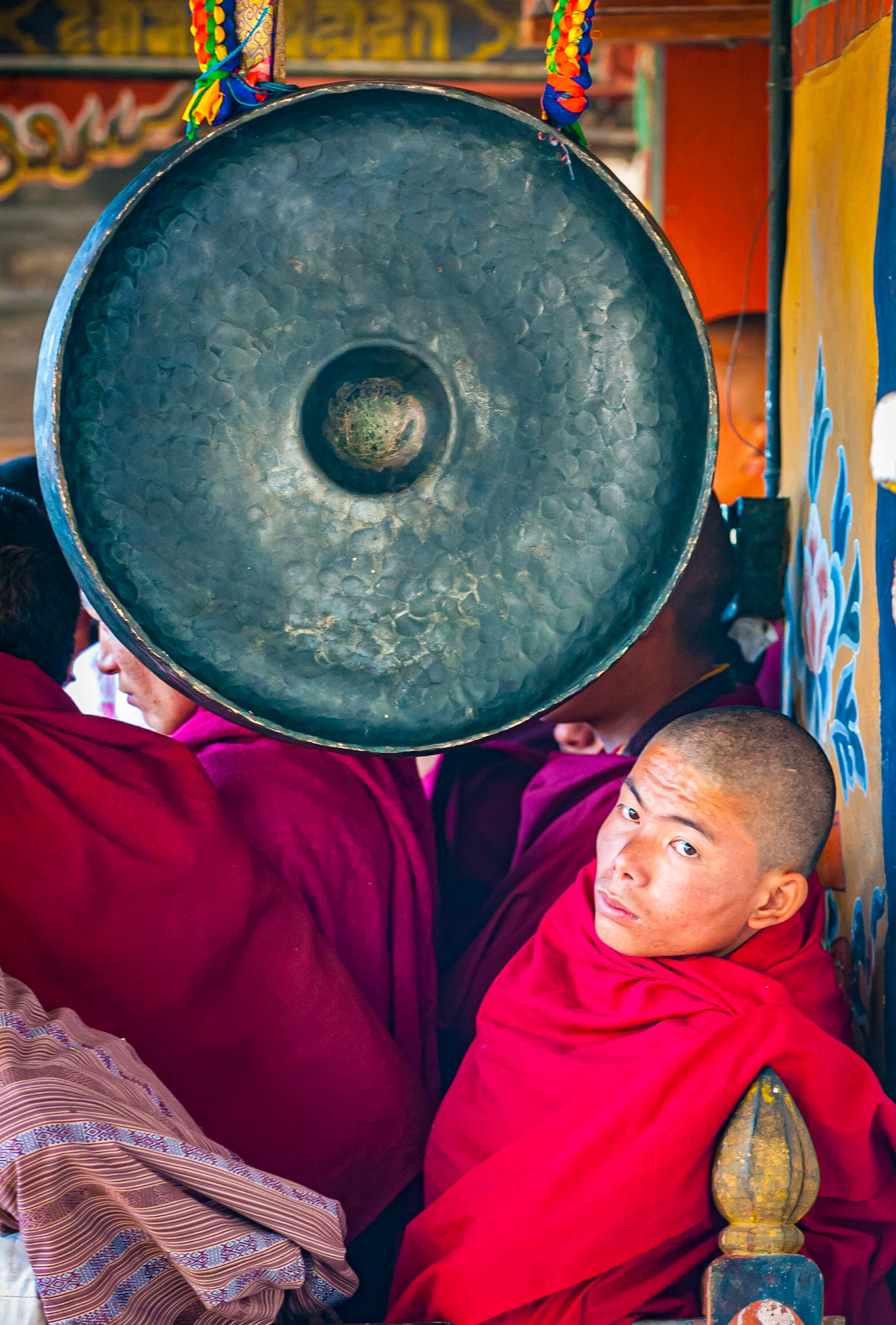 Monk orchestra Tamshingphala Festival, Bhutan