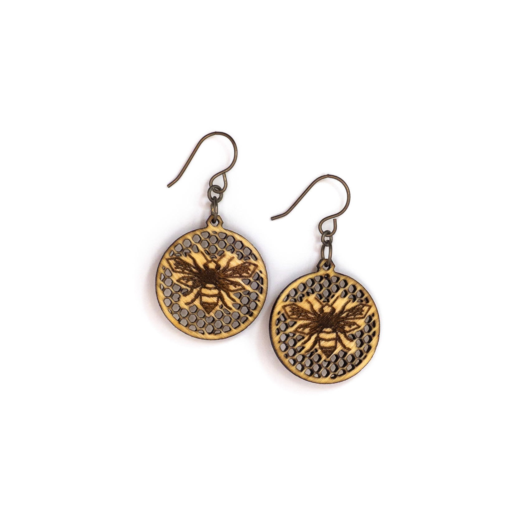 Laser cut Birch earrings