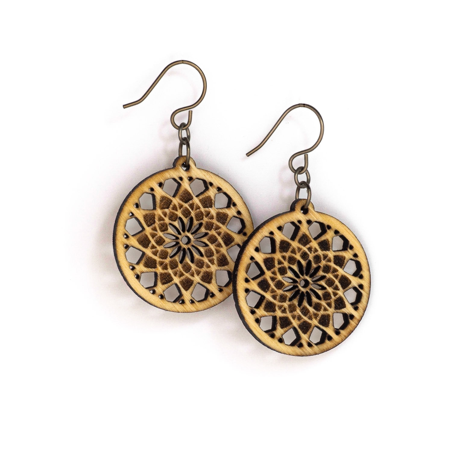 Laser cut Birch earrings