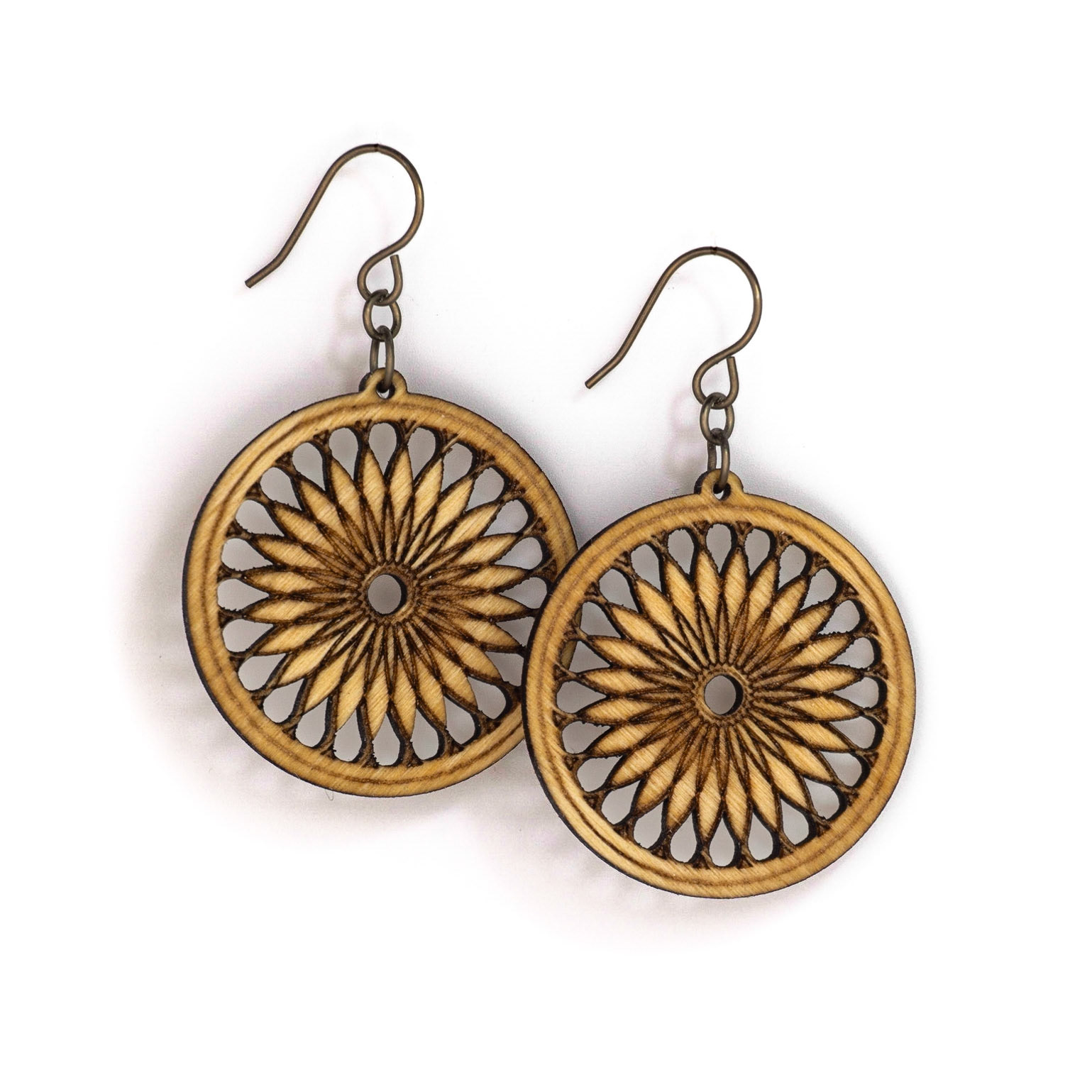 Laser cut Birch earrings