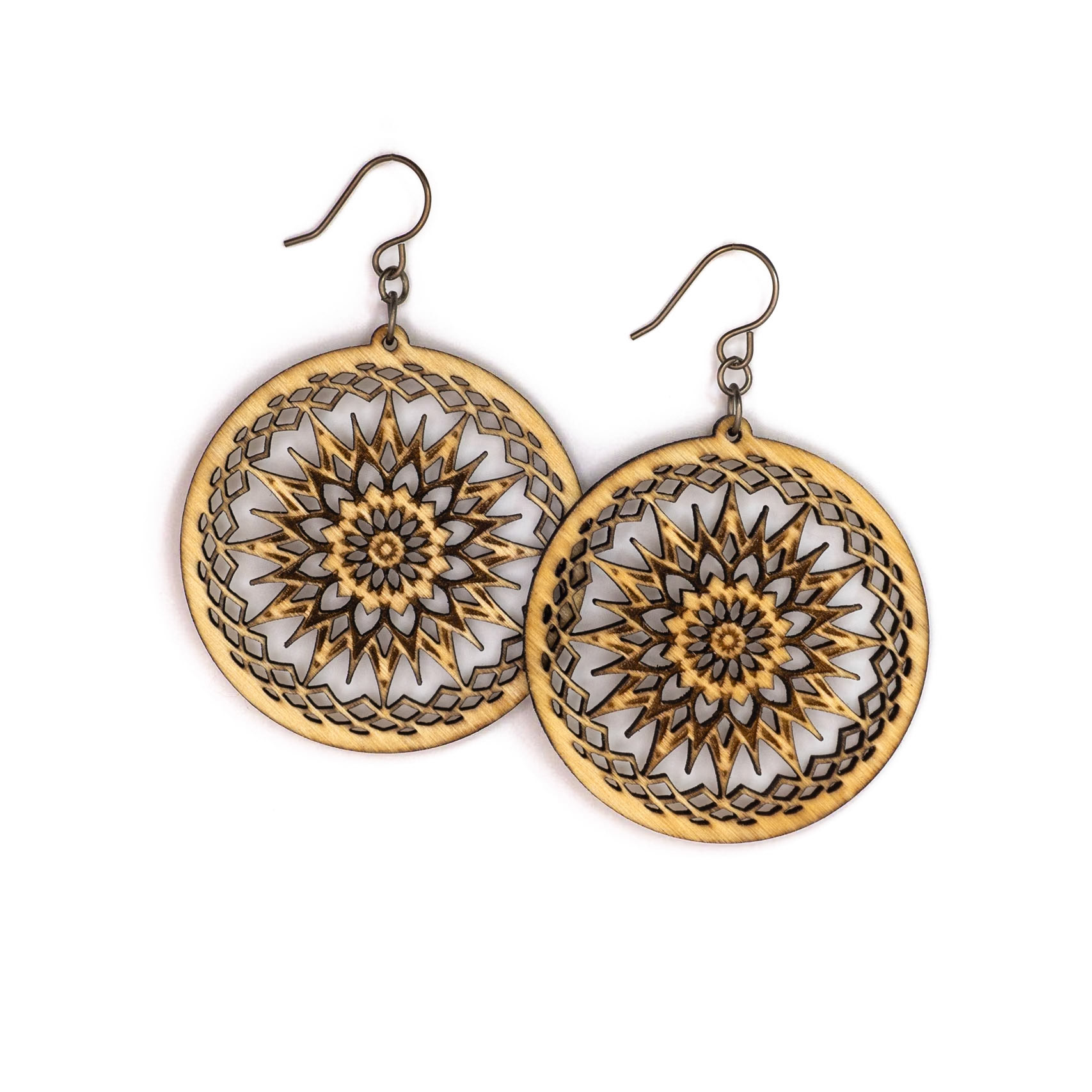 Laser cut Birch earrings