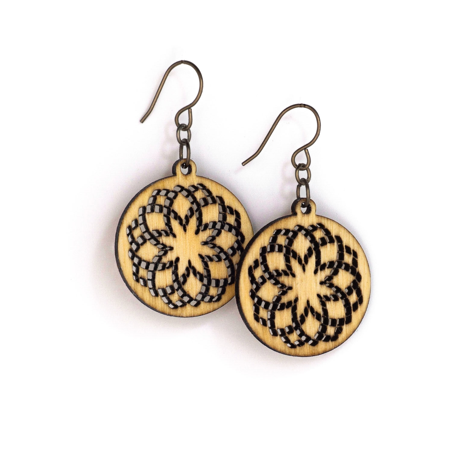 Laser cut Birch earrings