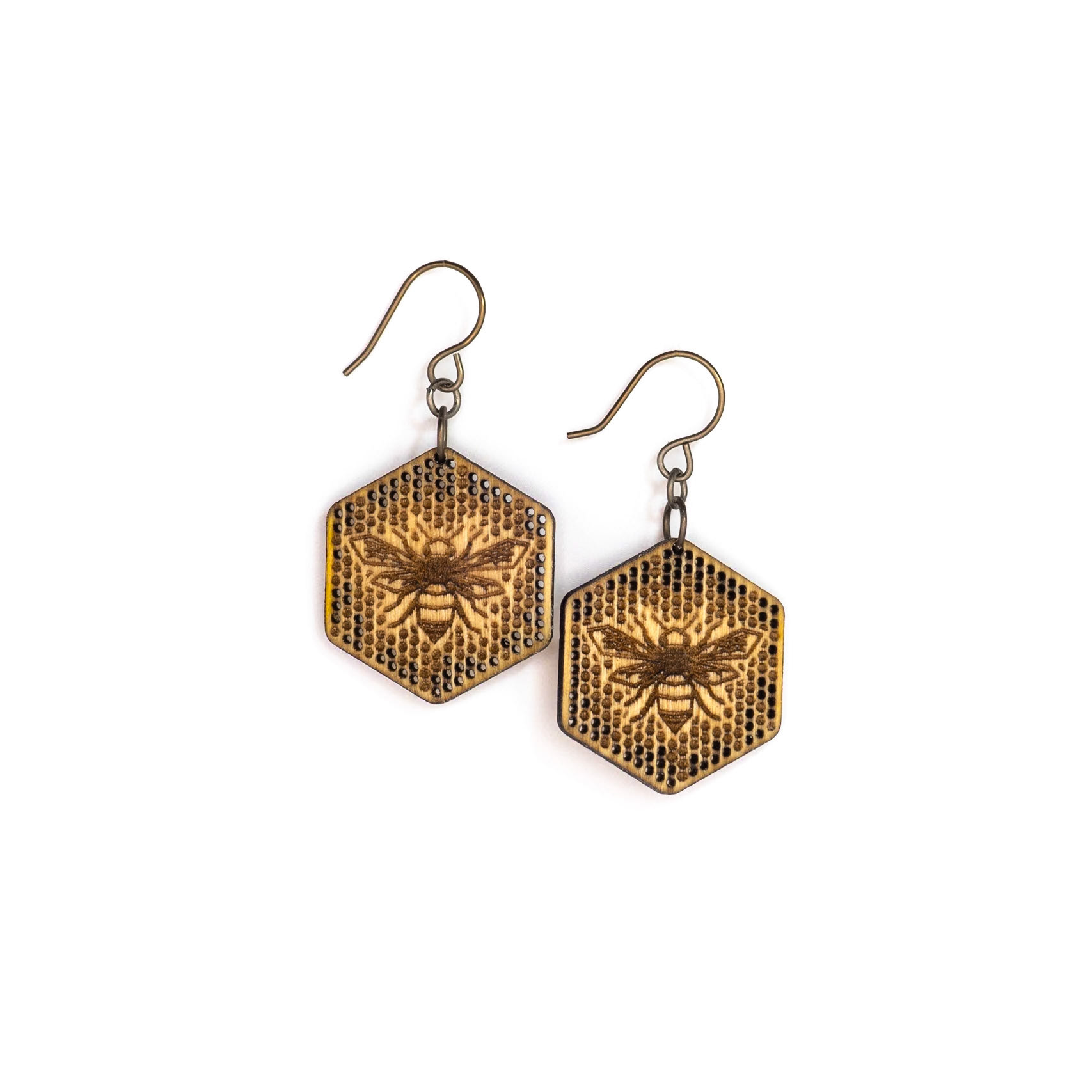 Laser cut Birch earrings