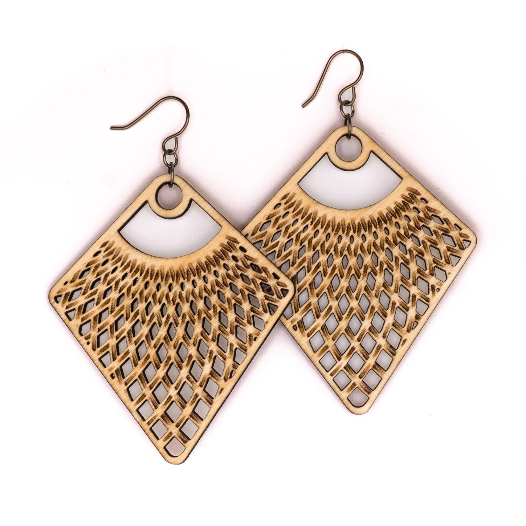 Laser cut Birch earrings