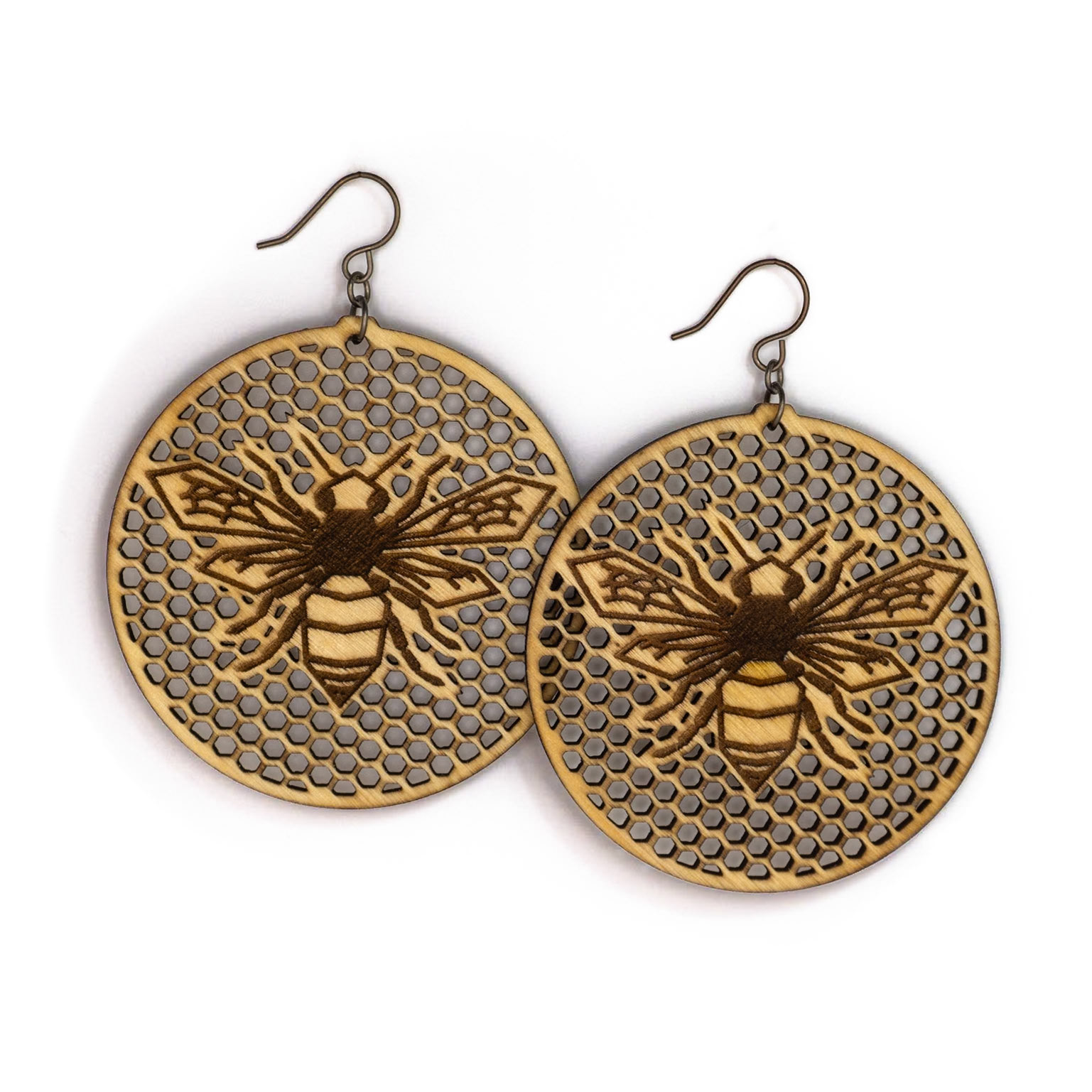 Laser cut Birch earrings