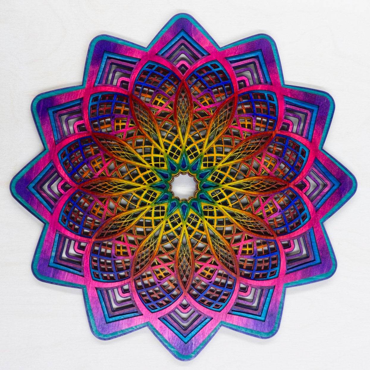 Exploading Leaf large Psychodelic rainbow