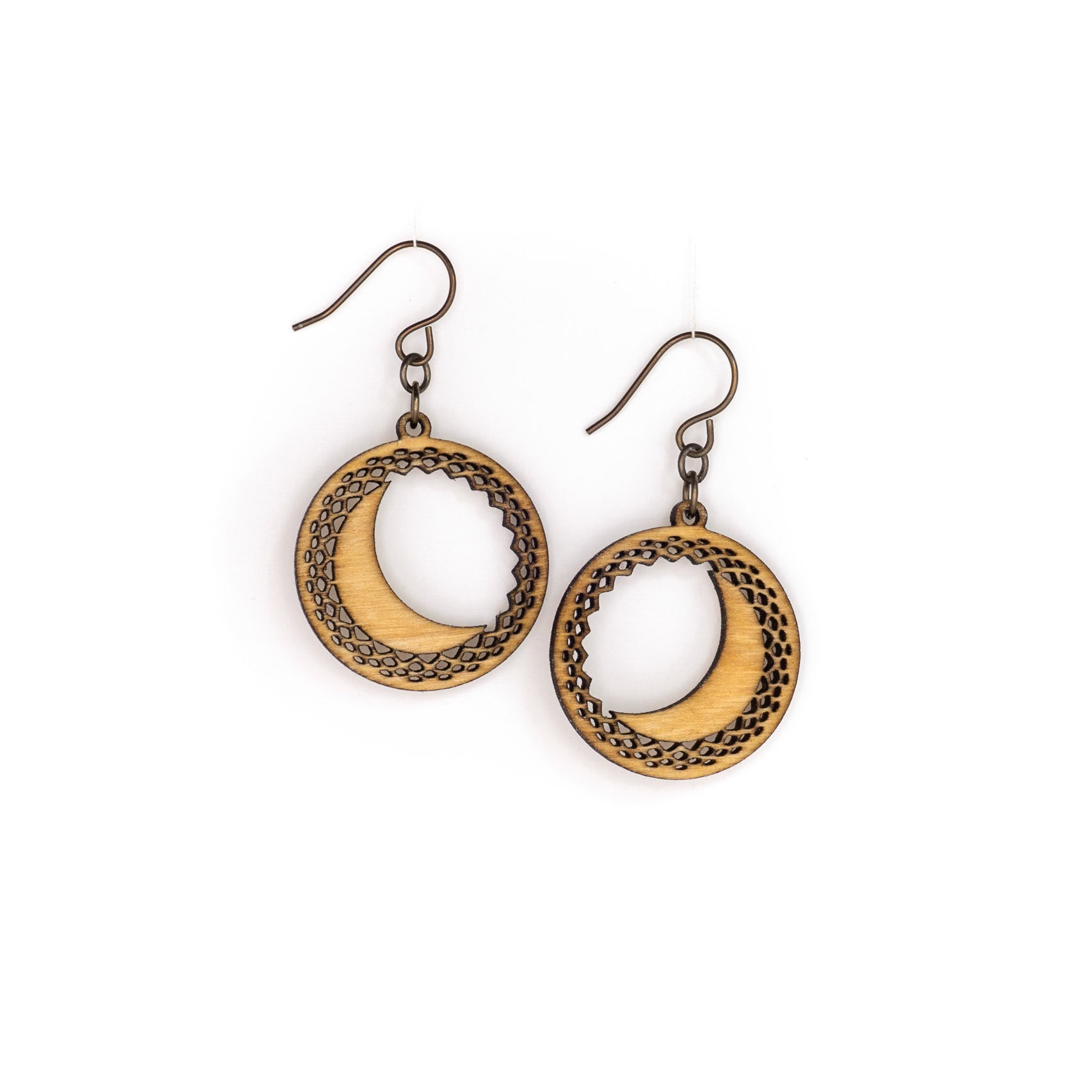 Laser cut Birch earrings