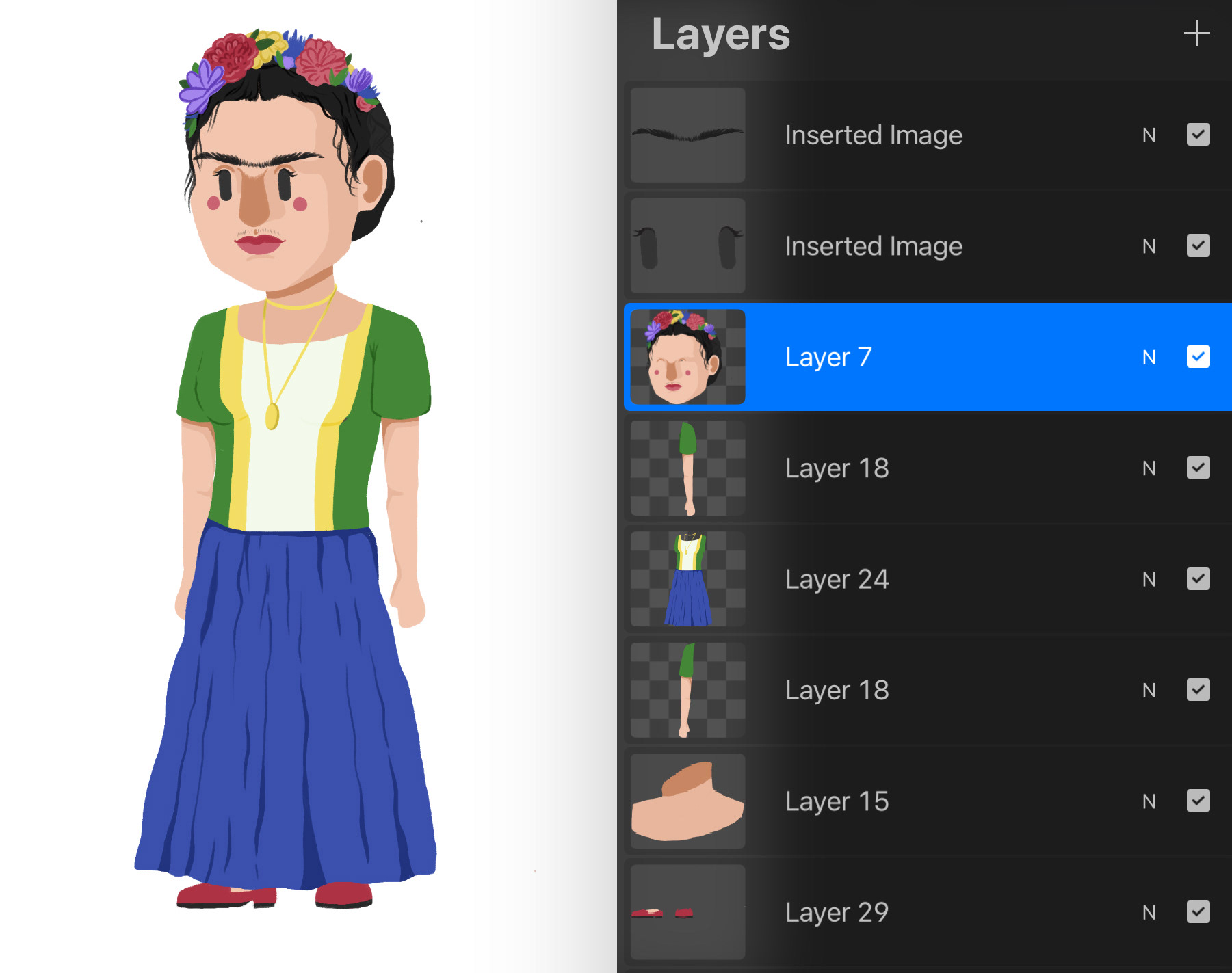 Frida Kahlo Character Illustration