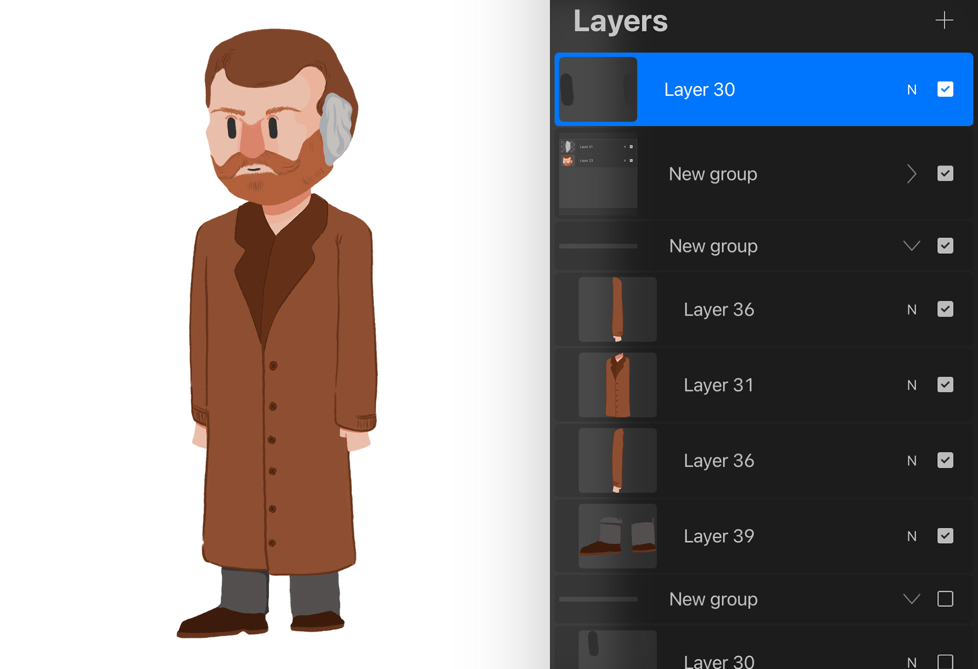 Van Gogh Character Illustration