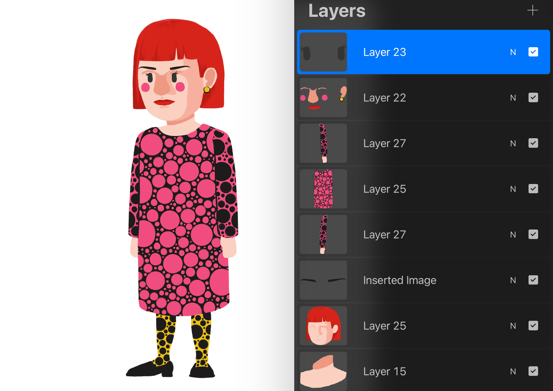 Yayoi Kusama Character Illustration