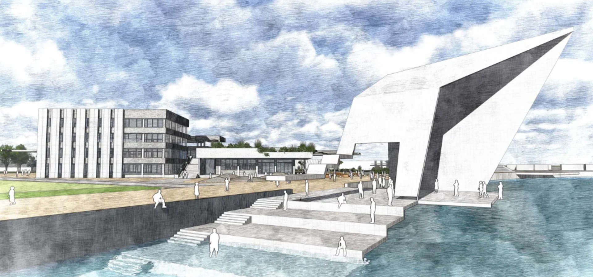 Conceptual view of the proposed tank-view public deck