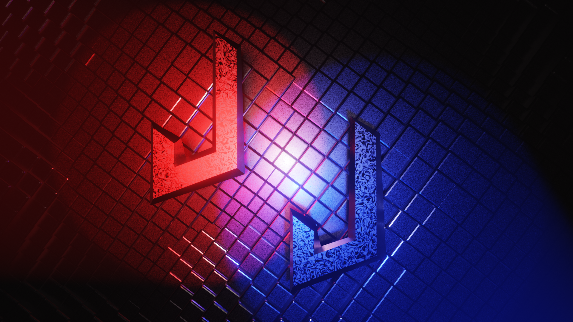 When I started streaming on Twitch, taking the name JaggedJason had me want to change my avatar. I went with a simple JJ render with a grid metal background and red/blue lighting.