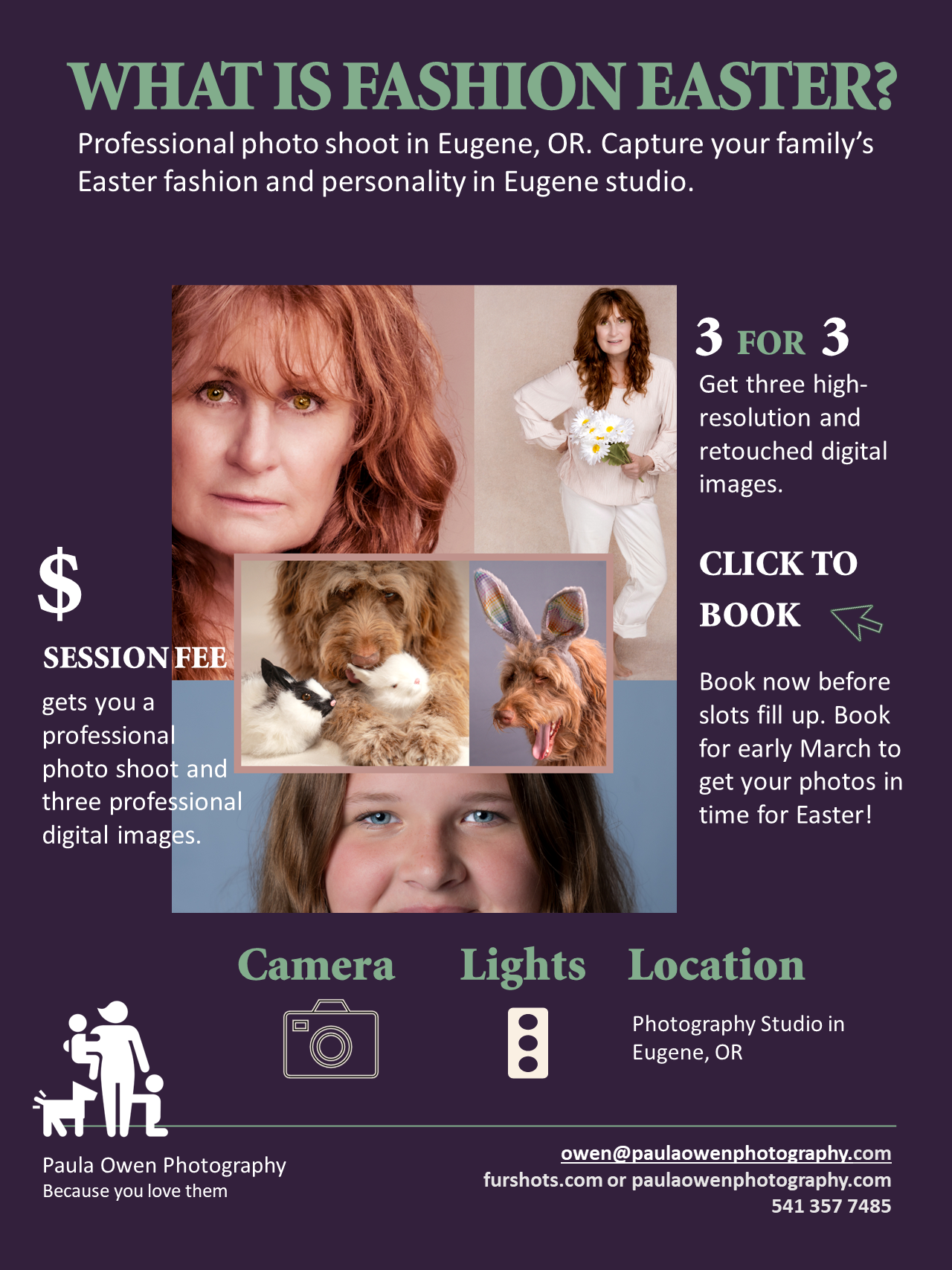 Book your Spring Fashion or Easter Photo Shoot in Eugene, OR