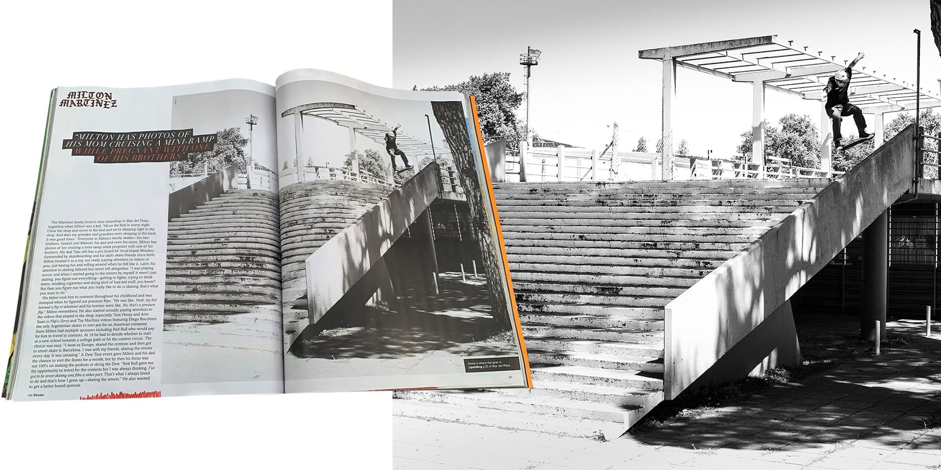 Milton Martinez, fs lipslide, for his interview in Thrasher Magazine