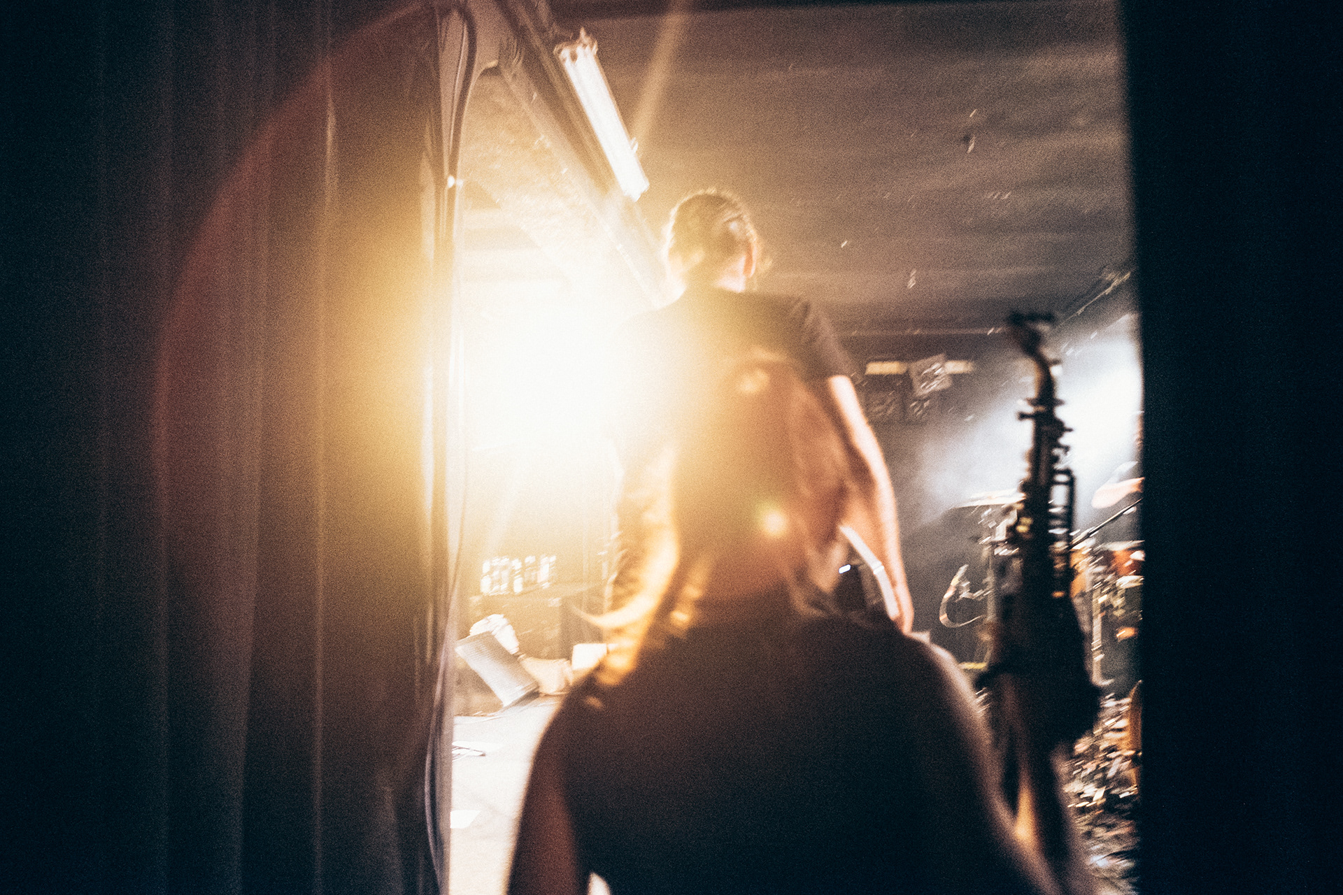 The musicians are entering the stage