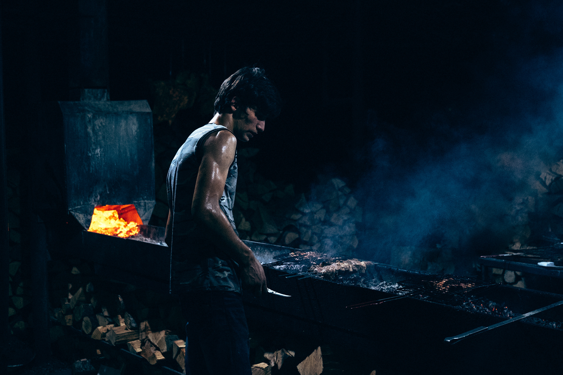 shashlik grill in caucasus
