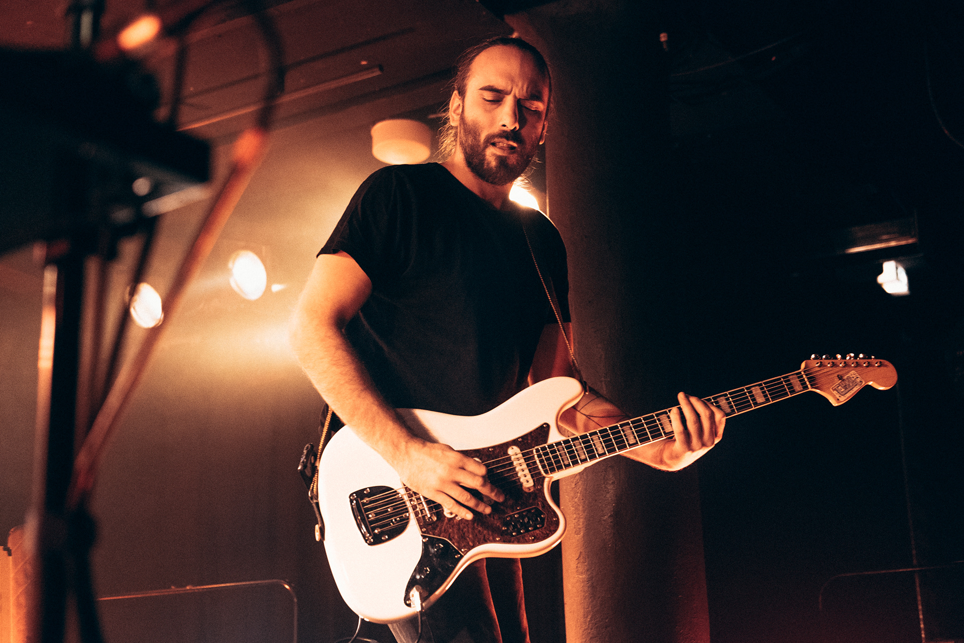bass player of jawala playing a balkan beat riff