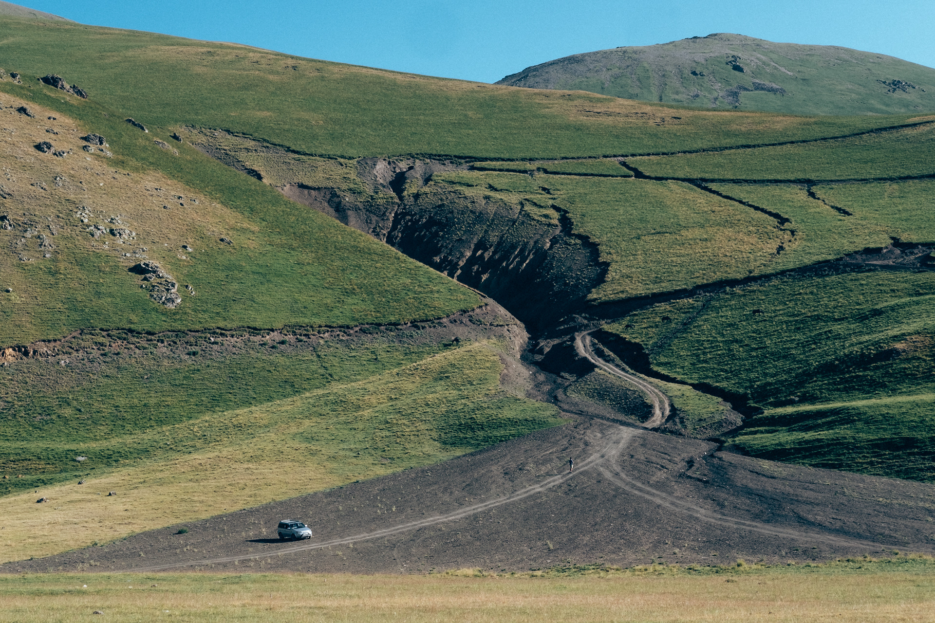 hillside in the caucasian mountains