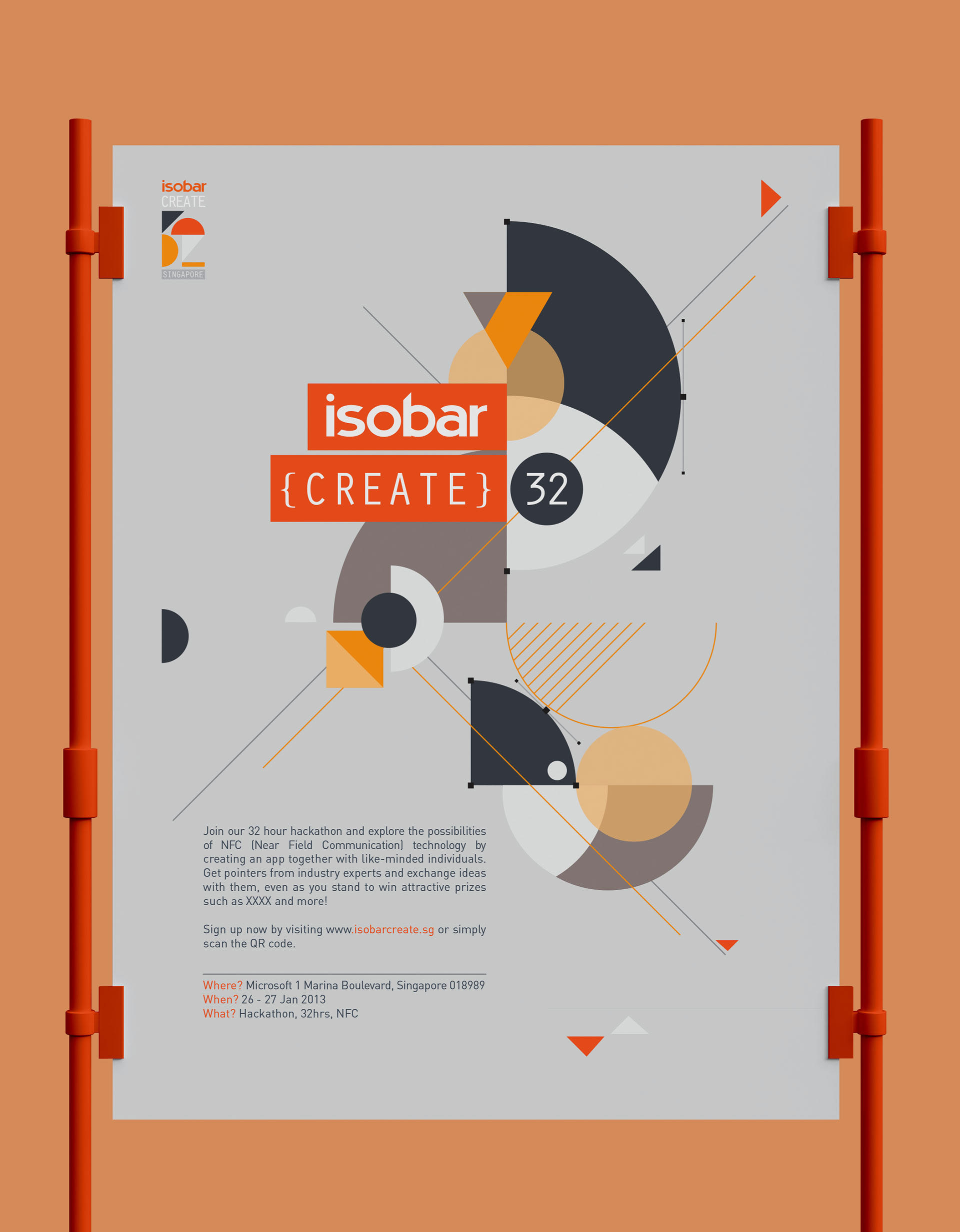 geometeric poster - event branding isobar Create 32