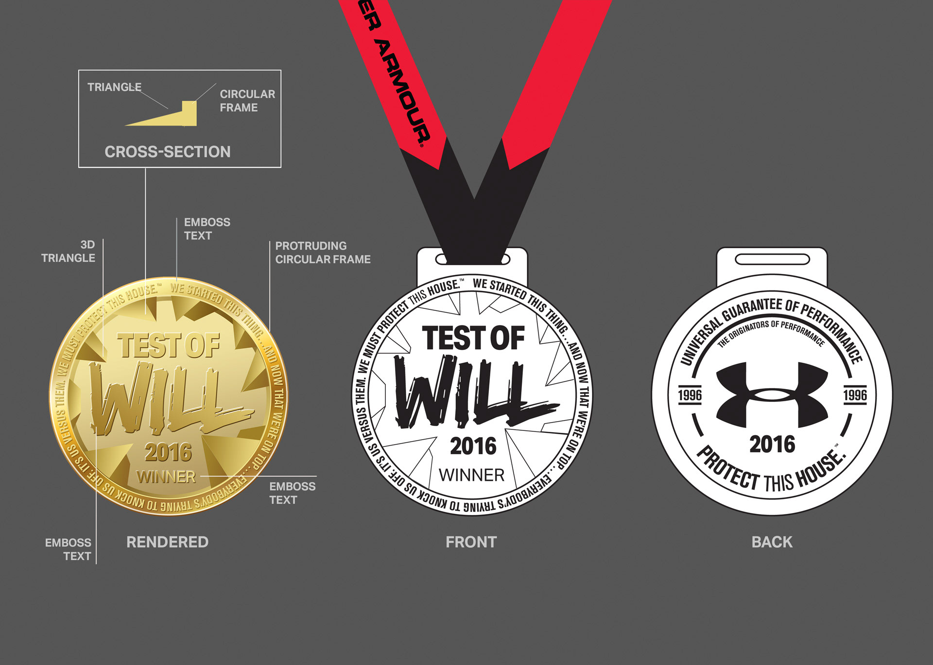 medal design - Under Armour Test of Will
